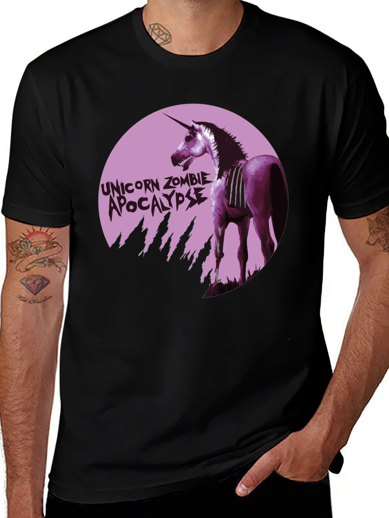 Variant 18 of Unicorn Zombie Apocalypse Graphic T-Shirt
