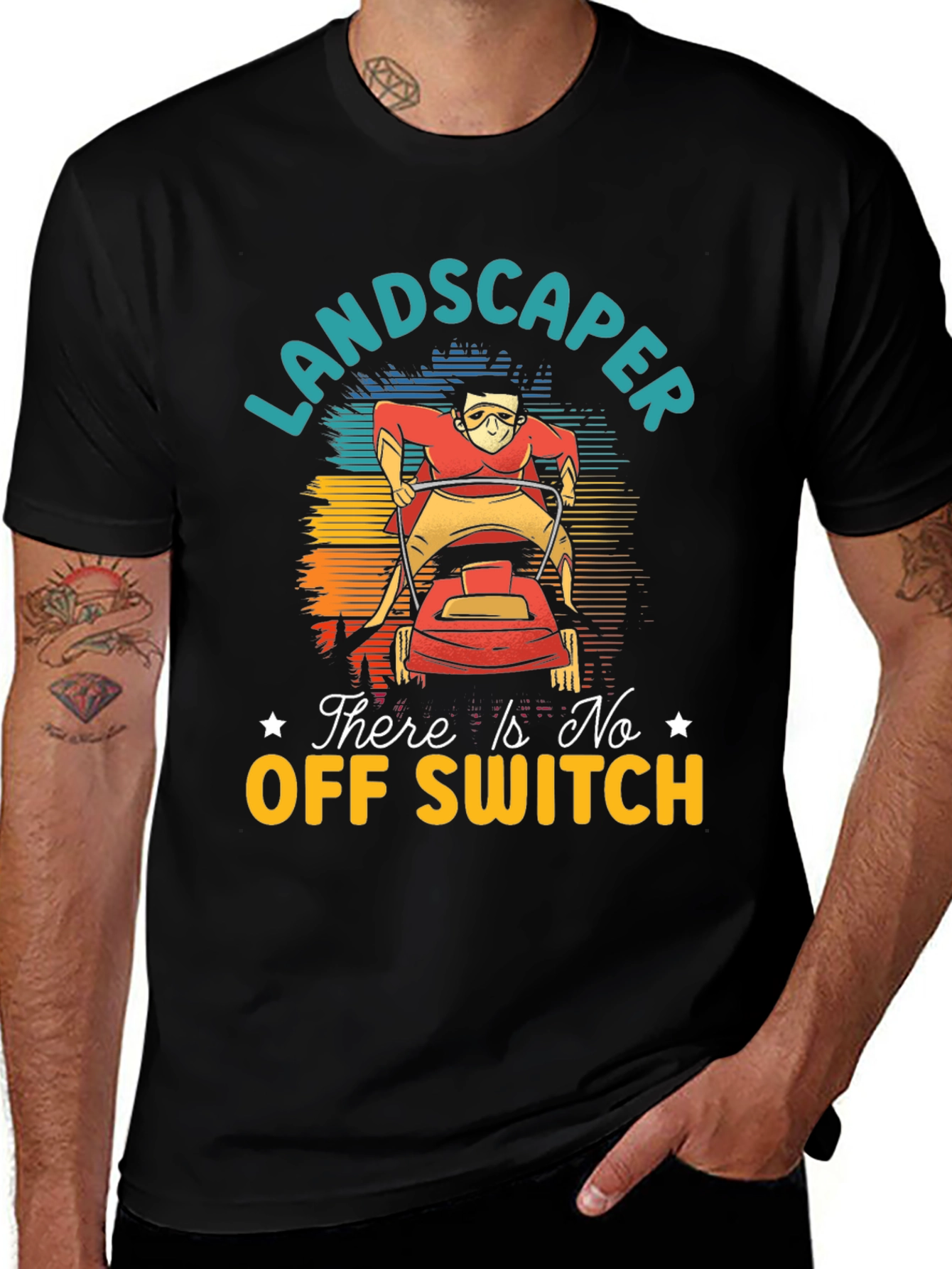 Landscaper There Is No Off Switch Graphic T-Shirt