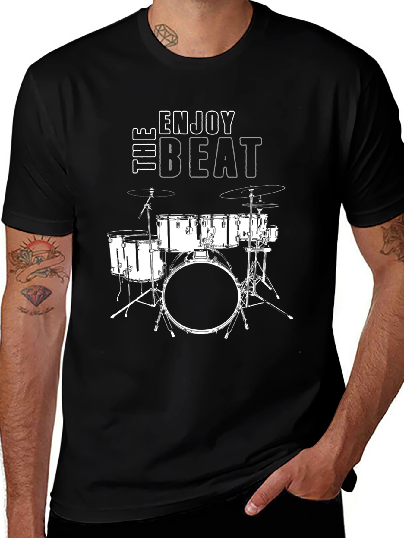 Variant 27 of Enjoy The Beat Drum Set T-Shirt