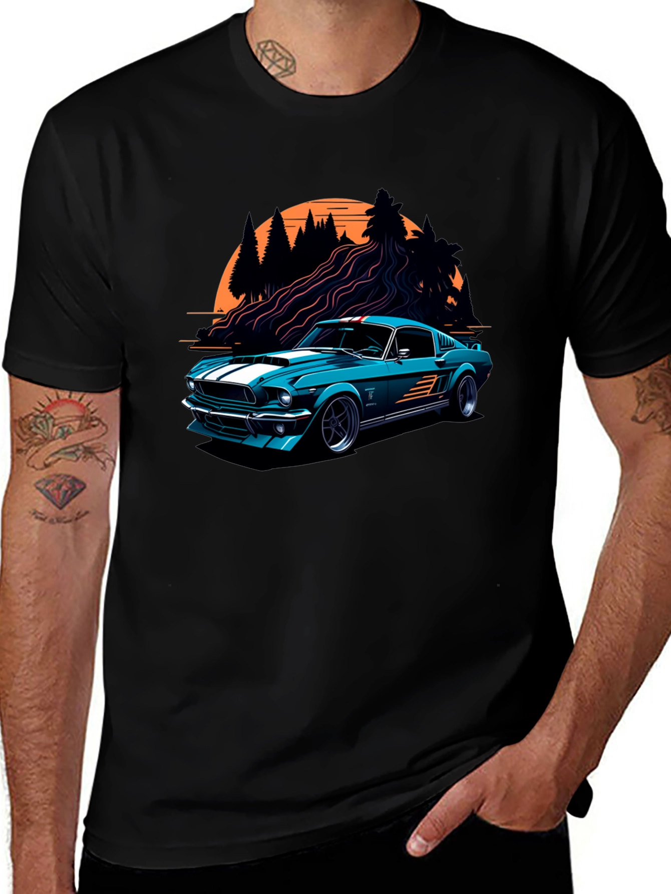 Variant 26 of Classic Car Graphic Tee - Retro Style