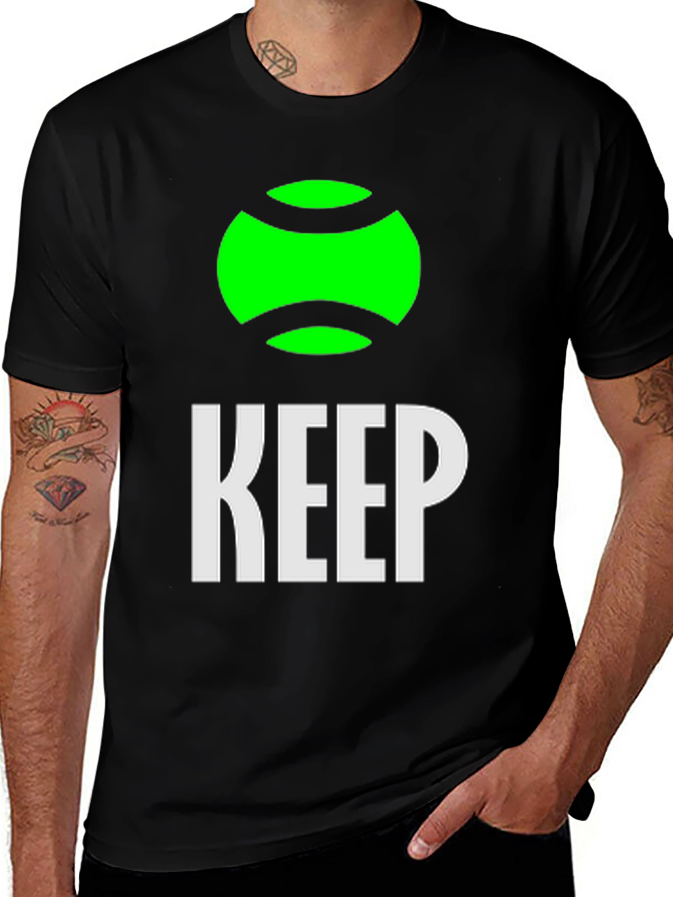 Keep Tennis Graphic T-Shirt - Sporty Style