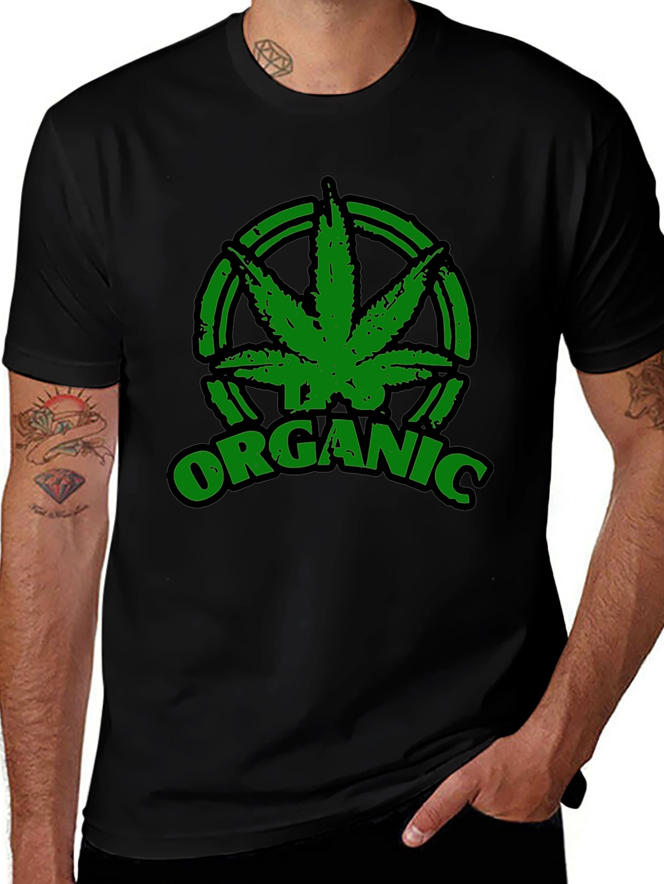 Variant 9 of Organic Leaf Graphic T-Shirt