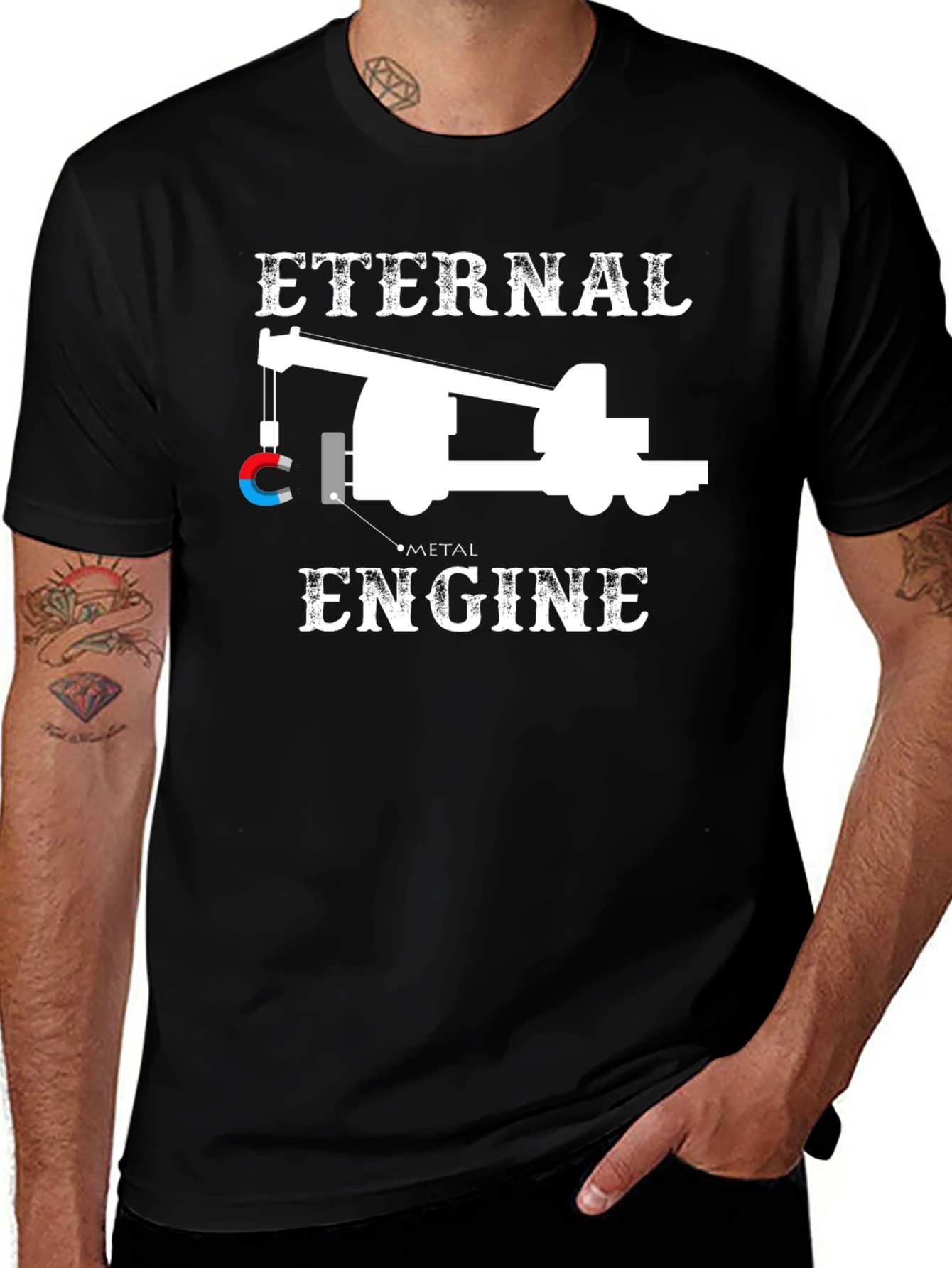 Variant 23 of Eternal Metal Engine T-Shirt: Perpetual Motion Design
