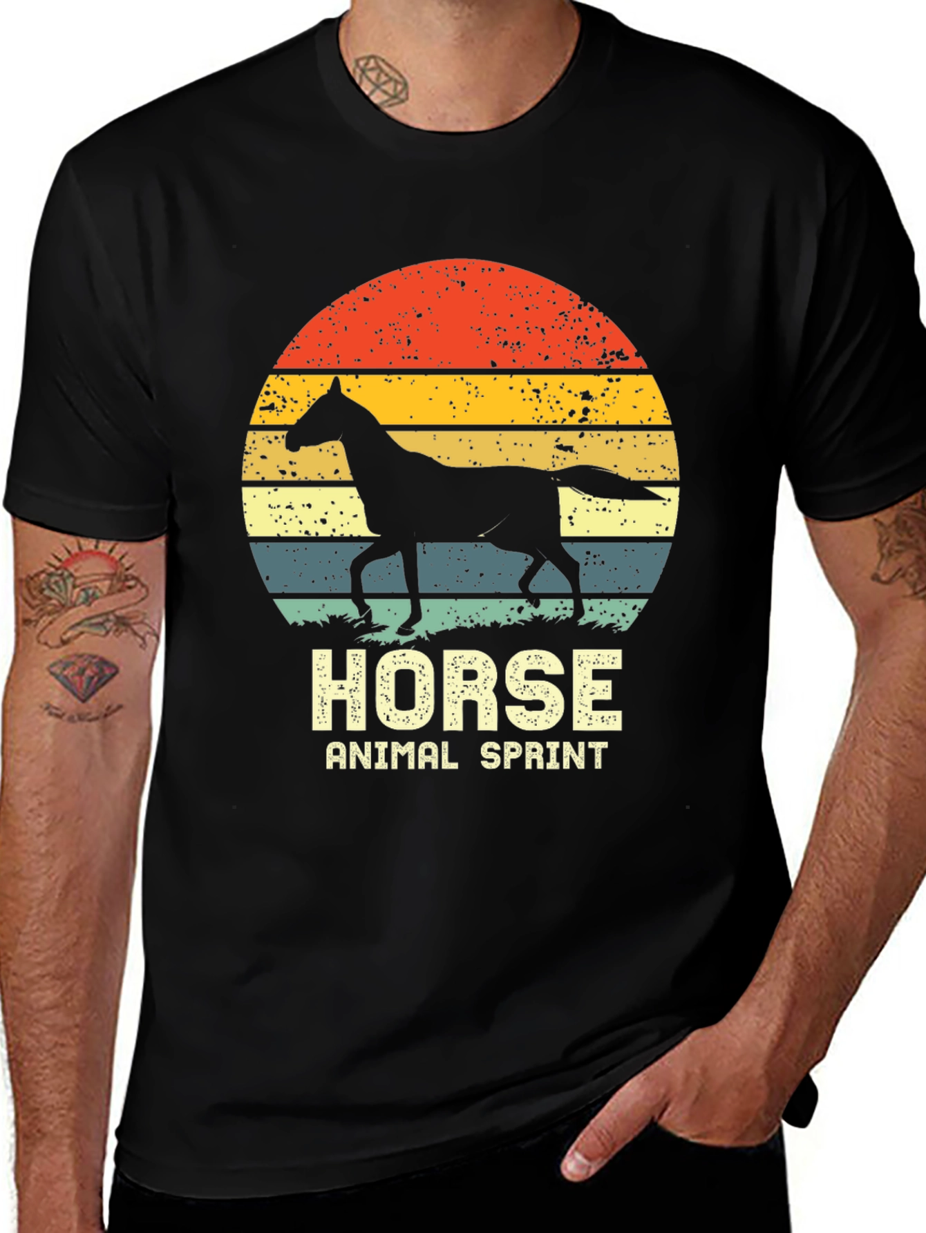 Variant 13 of Horse Animal Sprint Graphic T-Shirt