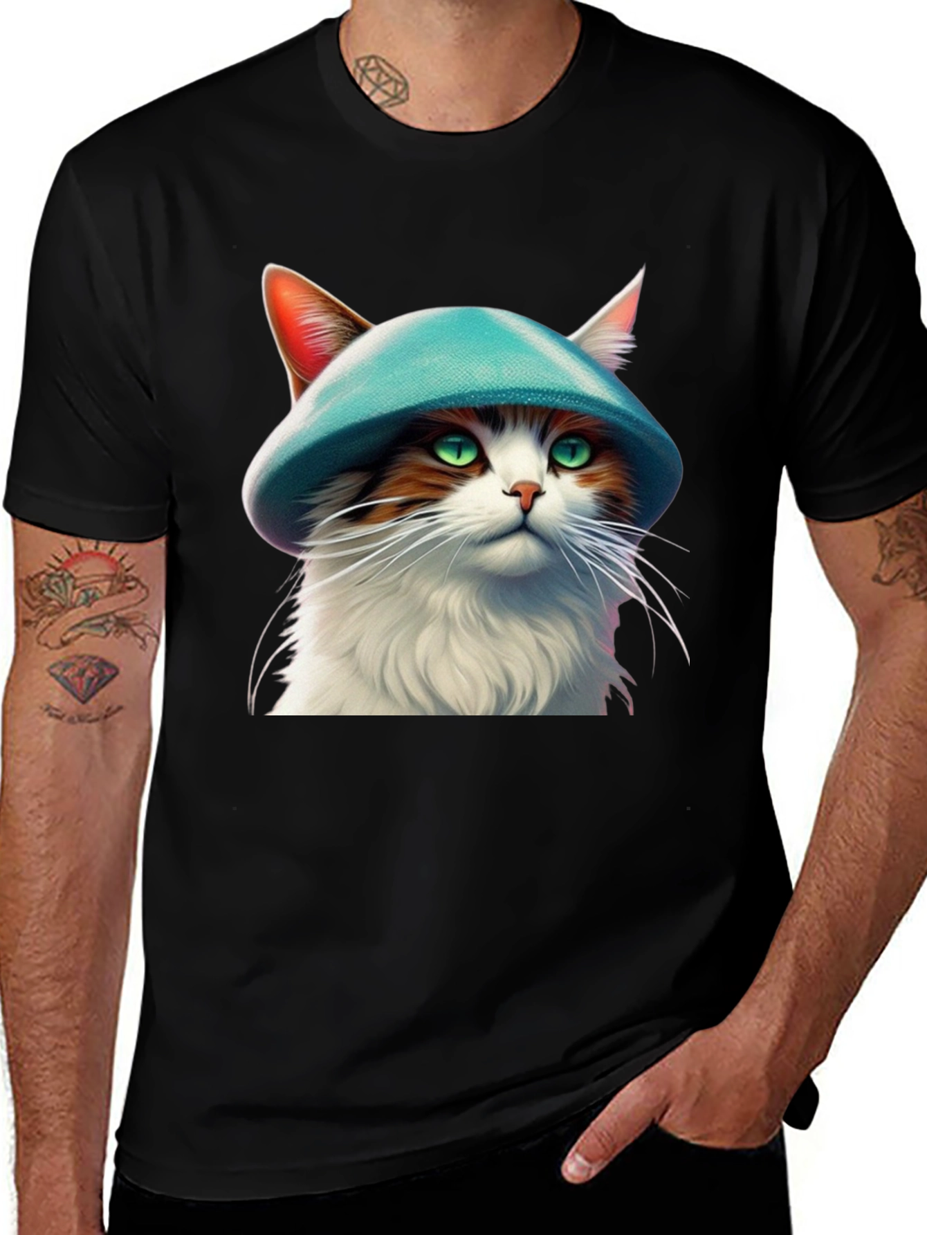 Variant 12 of Cat with Hat Graphic T-Shirt