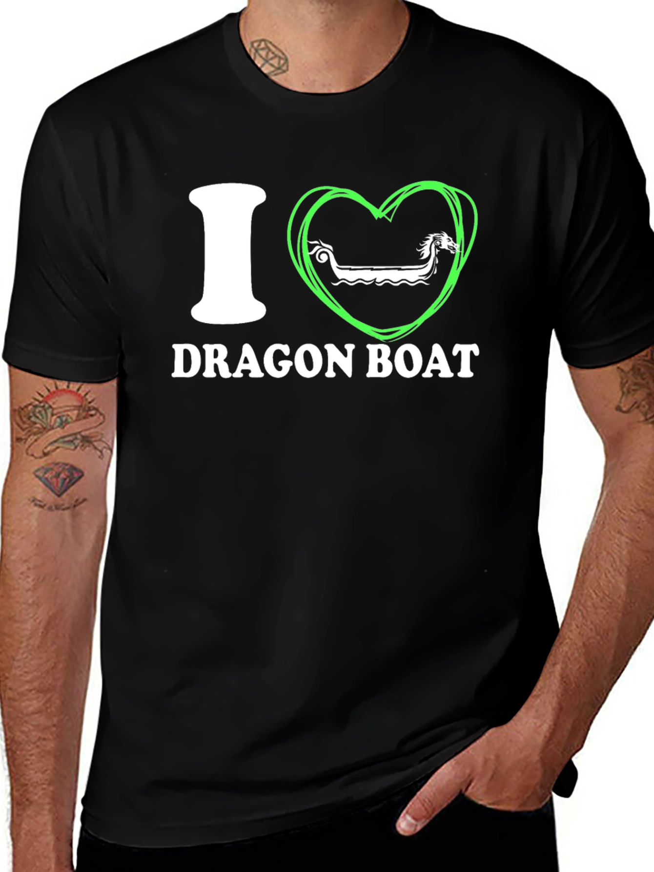Variant 15 of I Heart Dragon Boat T-Shirt