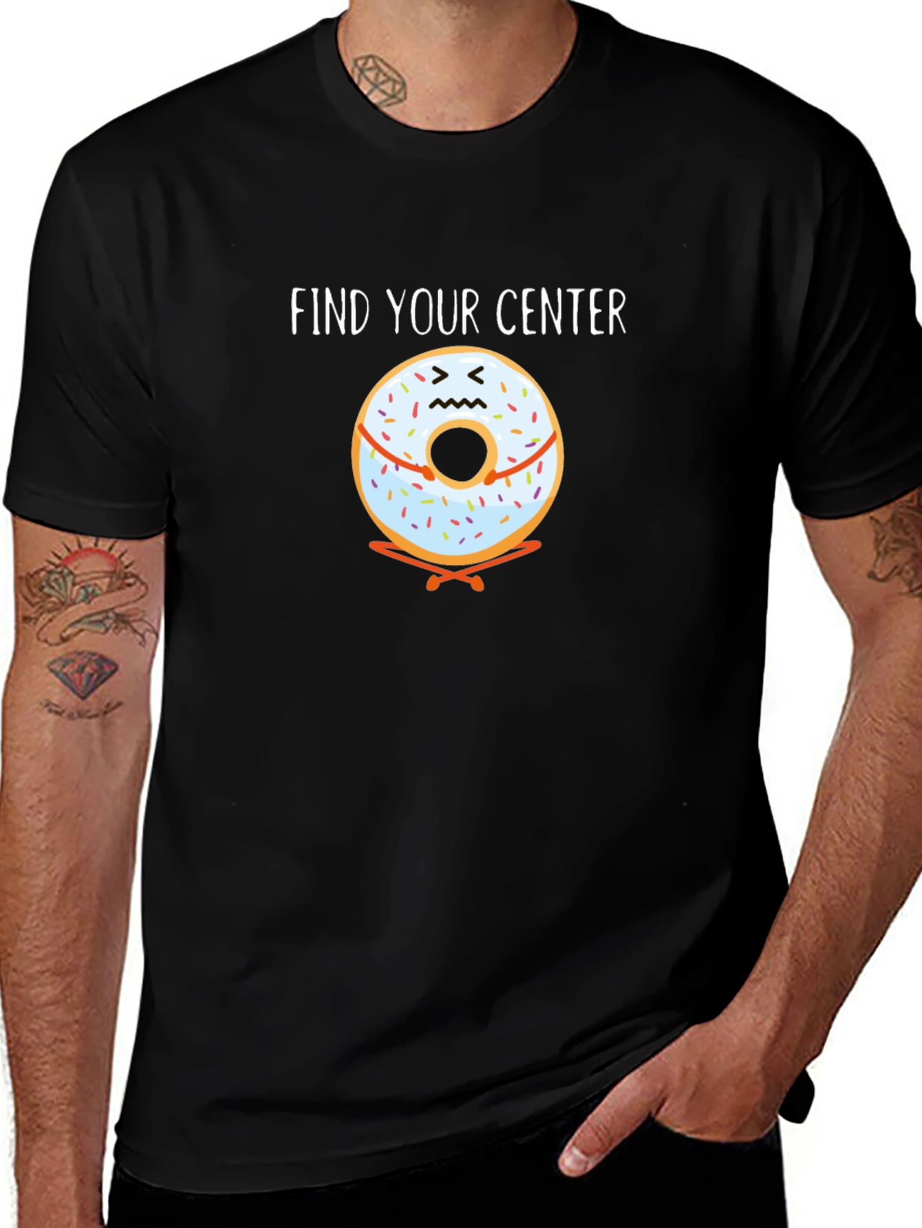 Find Your Center Donut Graphic T-Shirt