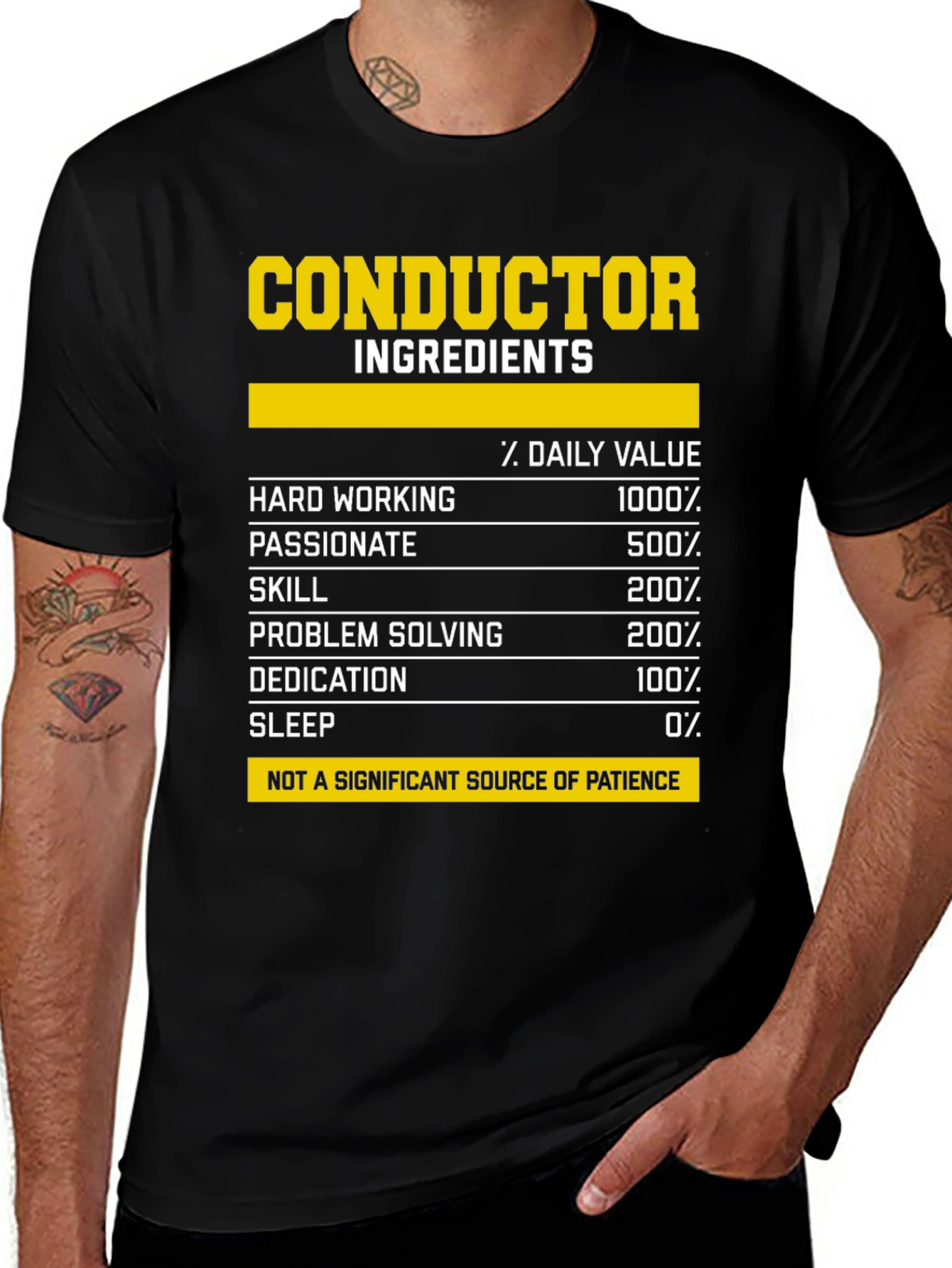 Conductor Ingredients Daily Value T-Shirt