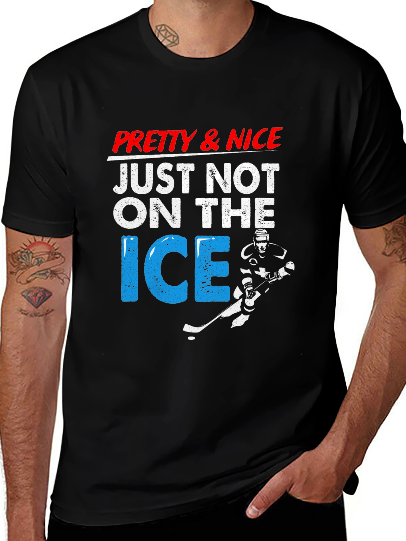 Variant 7 of Pretty & Nice Ice Hockey T-Shirt