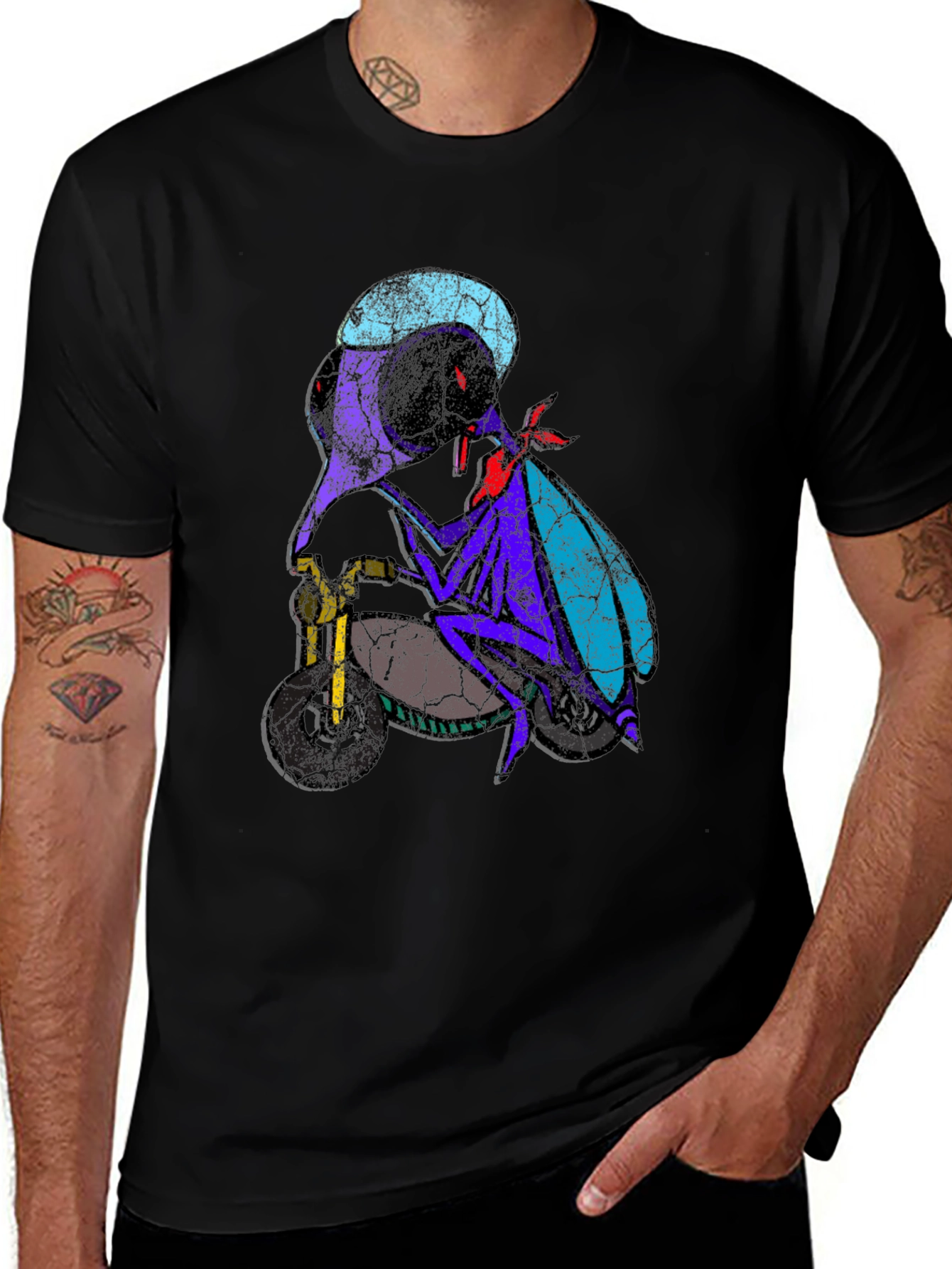 Variant 9 of Retro Insect Motorcycle Graphic Tee