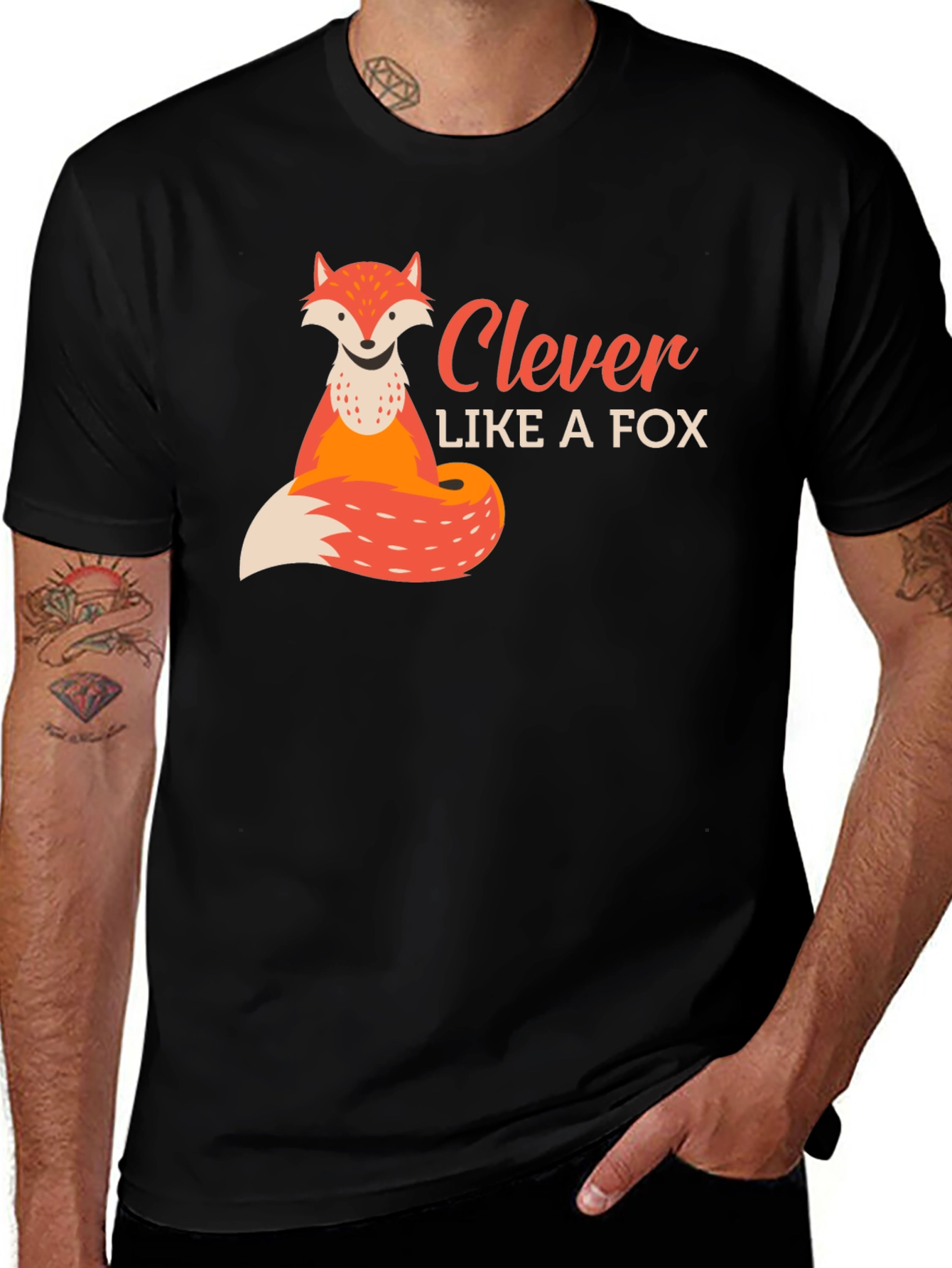 Variant 6 of Clever Like a Fox T-Shirt - Soft Cotton Blend