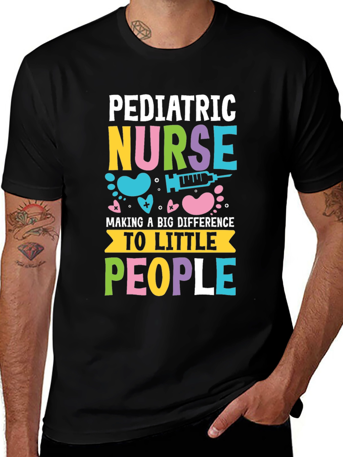 Pediatric Nurse Graphic Tee - Making a Difference