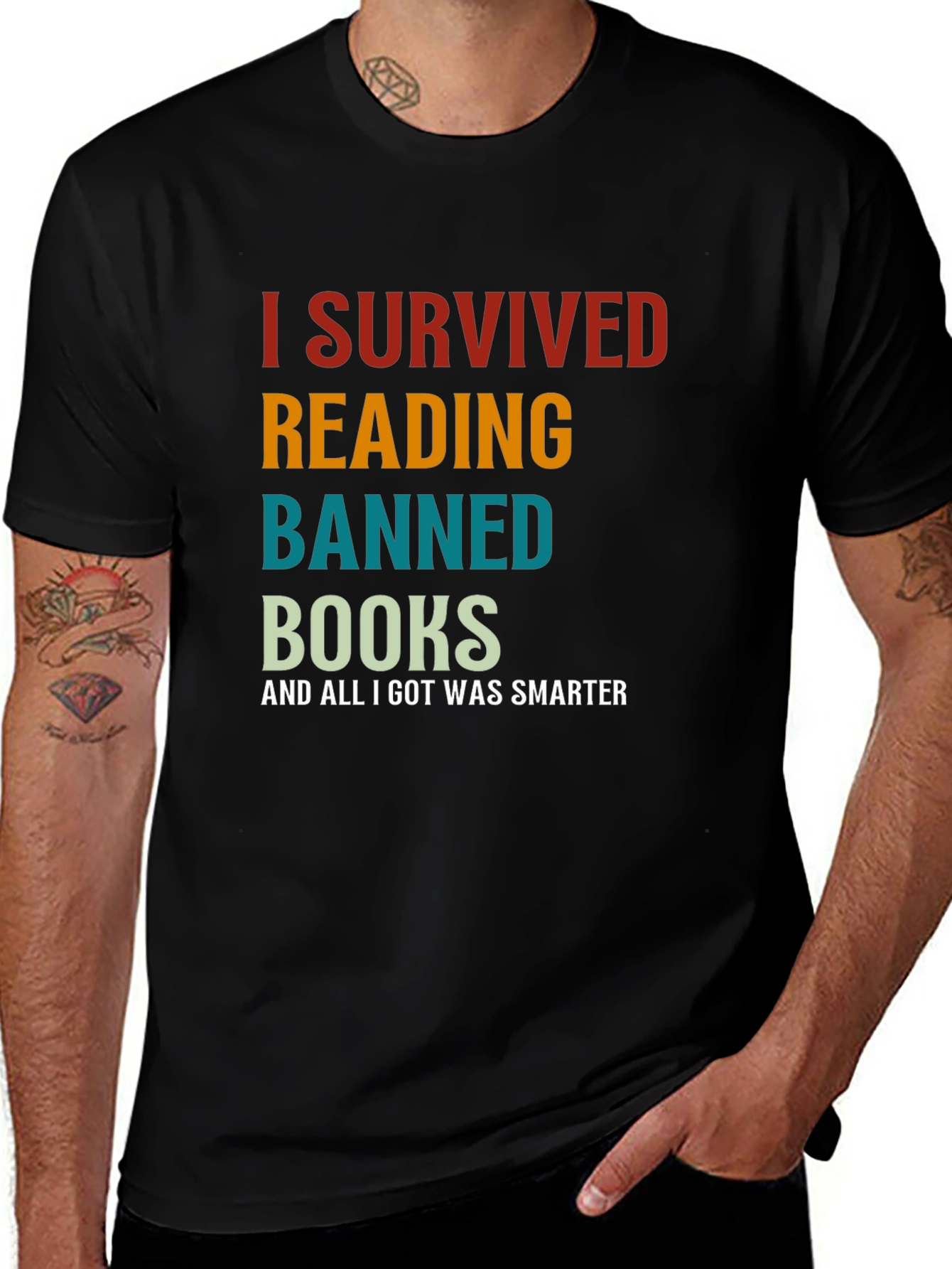 Variant 3 of I Survived Reading Banned Books T-Shirt