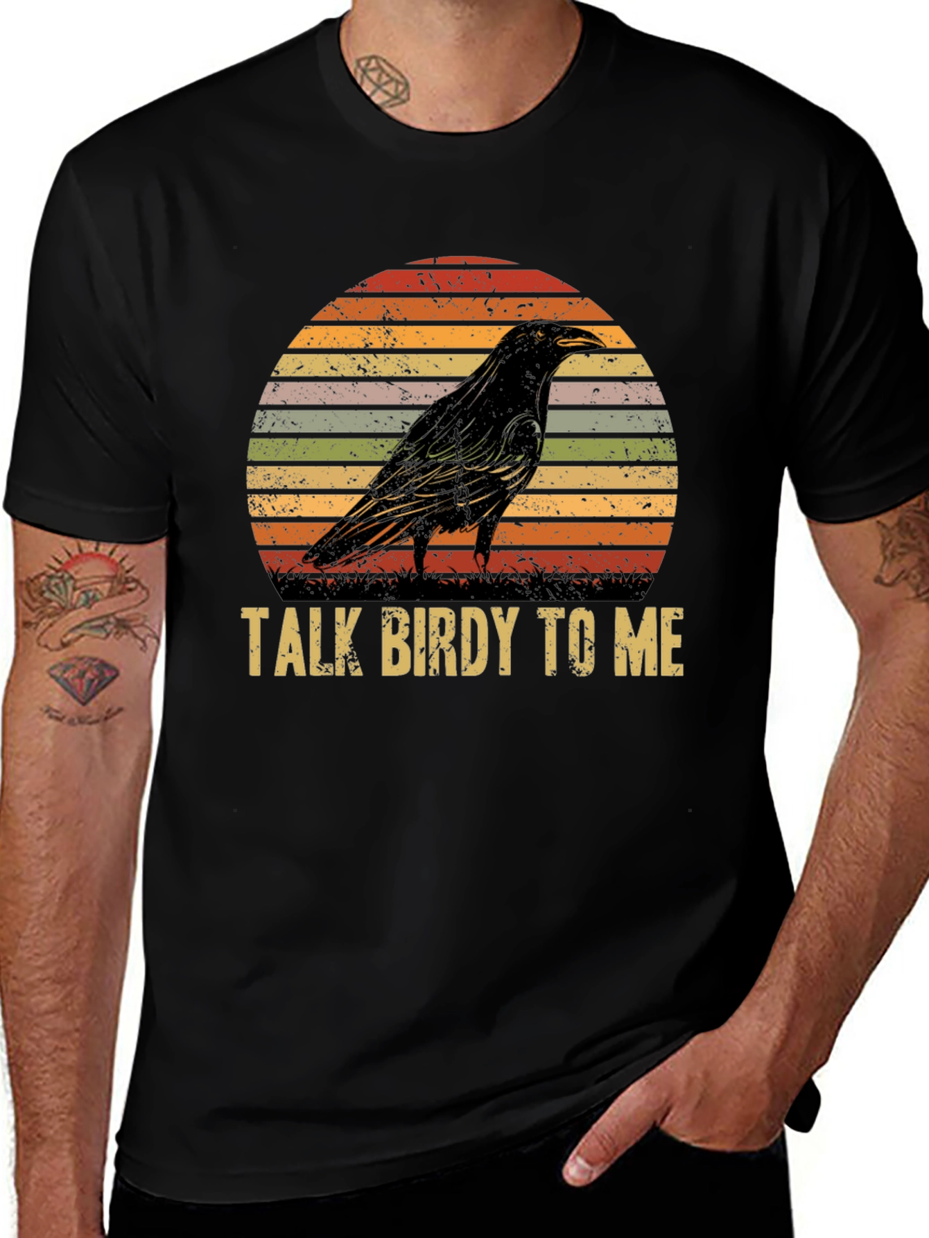 Variant 2 of Talk Birdy To Me Raven T-Shirt