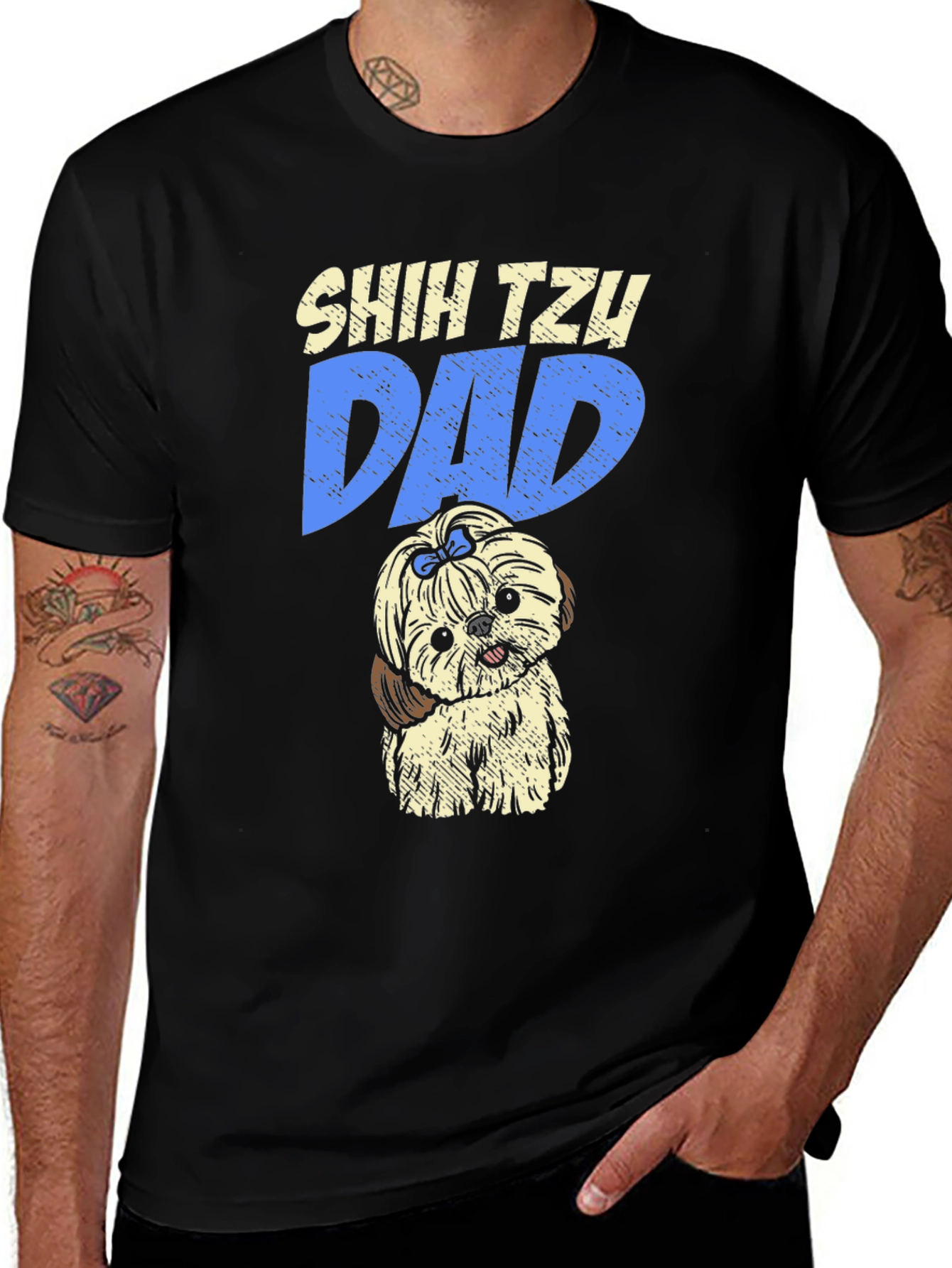 Shih Tzu Dad T-Shirt - Perfect Dog Lover Gift