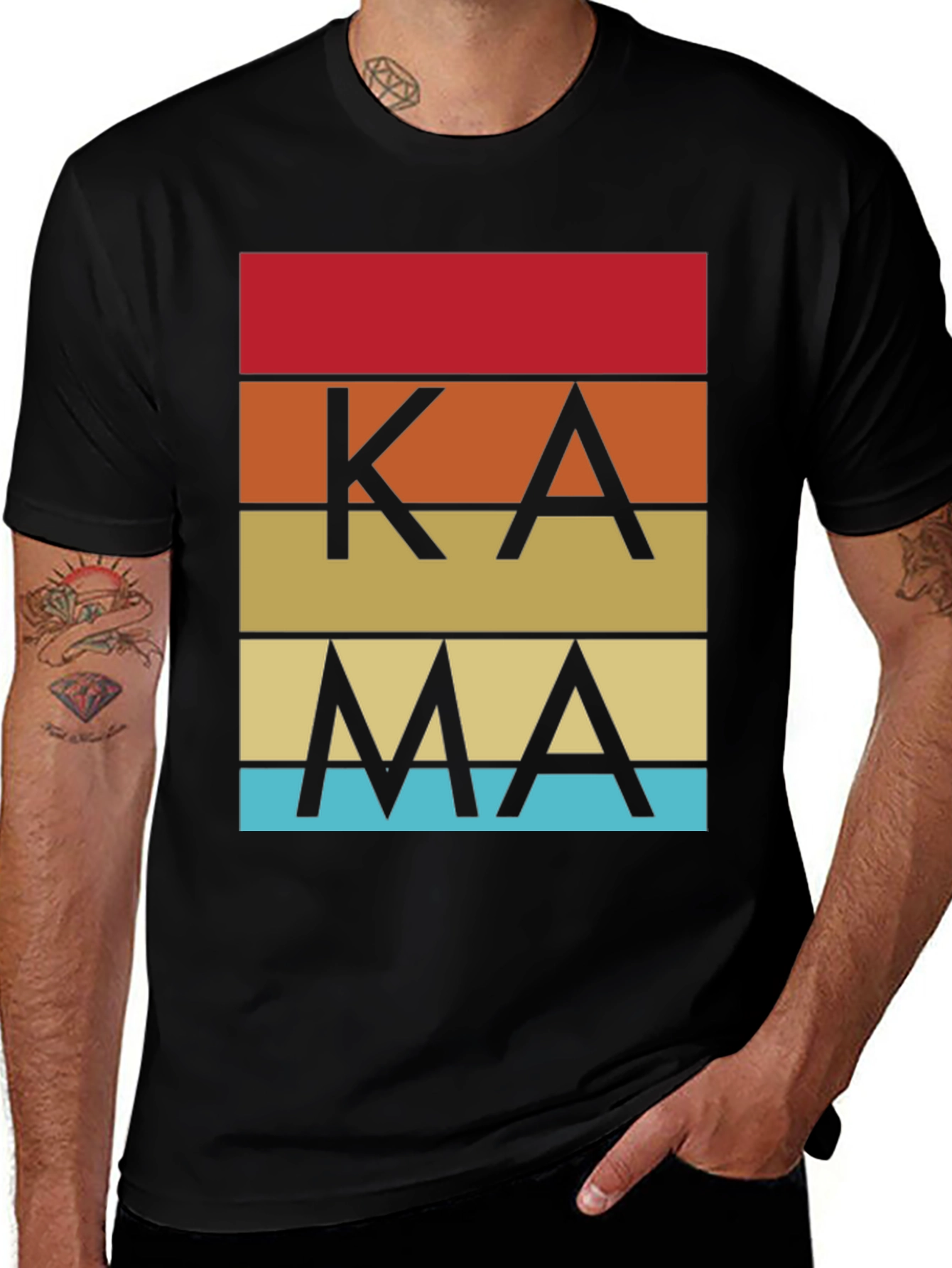 Variant 17 of Kama Retro Graphic T-Shirt - Cool Vintage Design