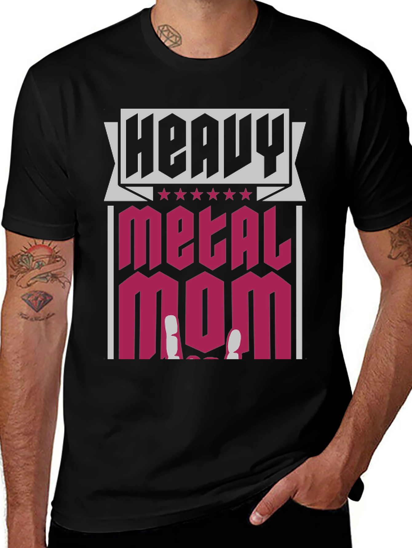Variant 28 of Heavy Metal Mom Black T-Shirt