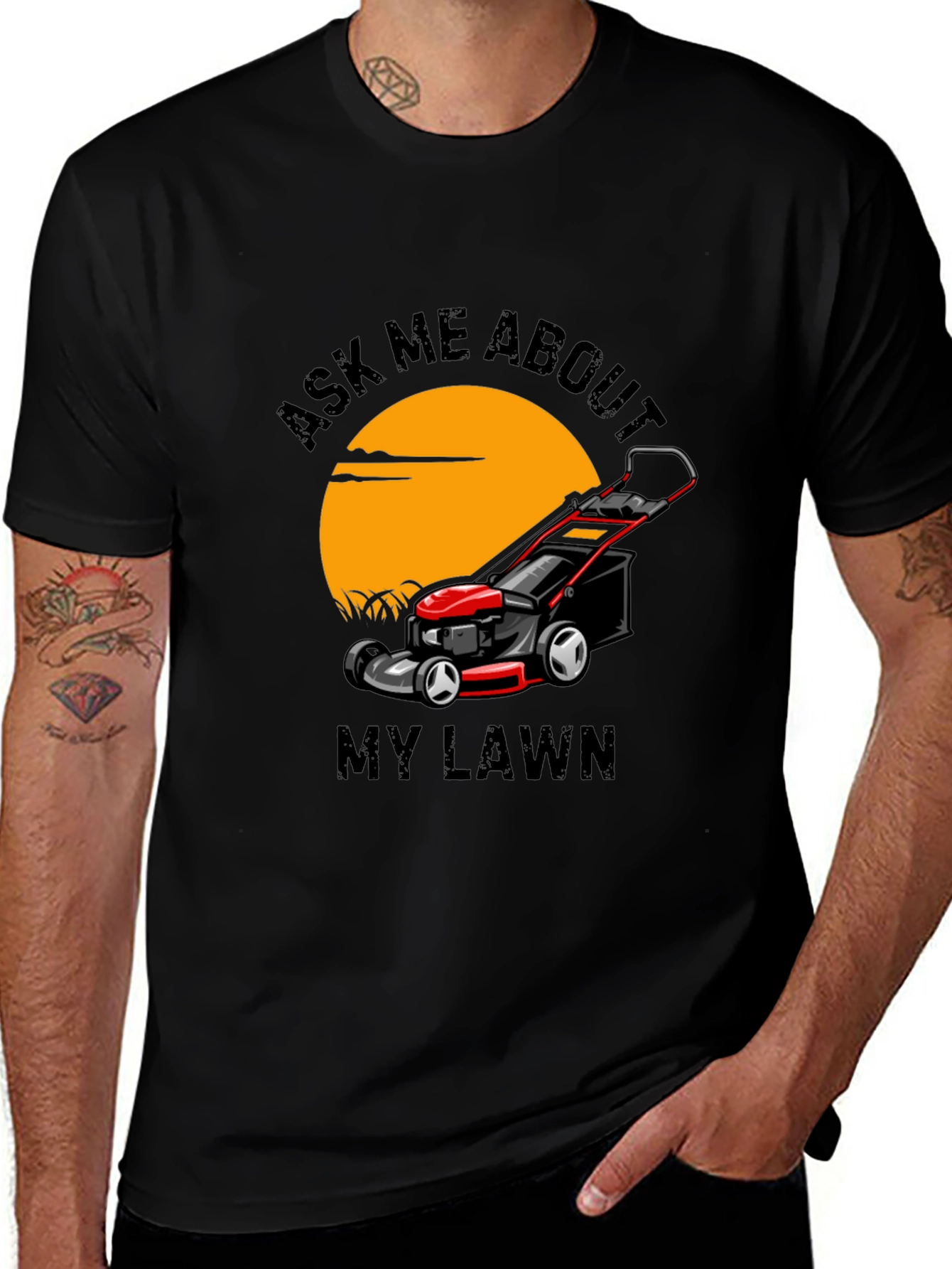 Variant 5 of Ask Me About My Lawn T-Shirt
