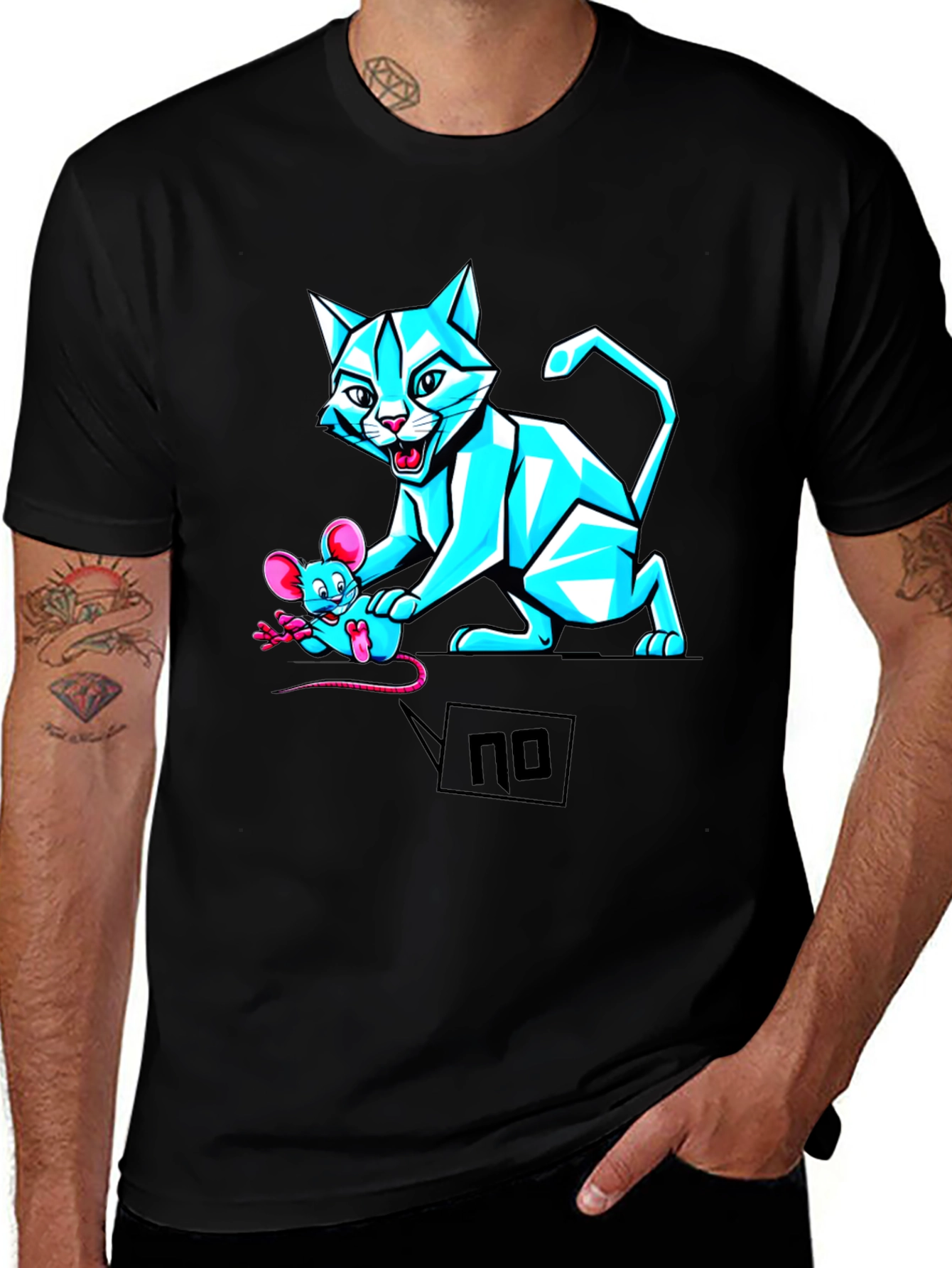 Variant 23 of Cat and Mouse Graphic Tee