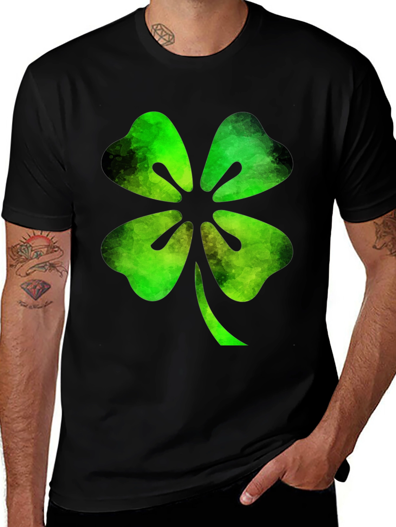 Variant 29 of Lucky Four Leaf Clover Graphic T-Shirt
