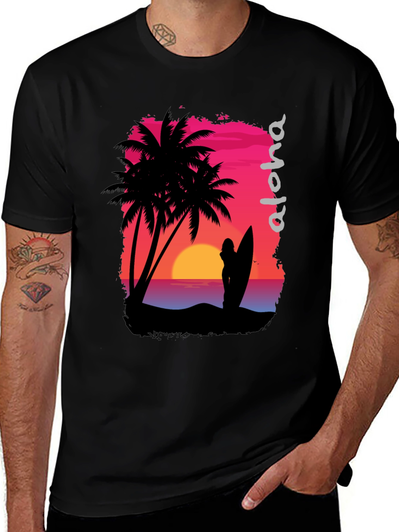 Variant 25 of Aloha Sunset Graphic T-Shirt