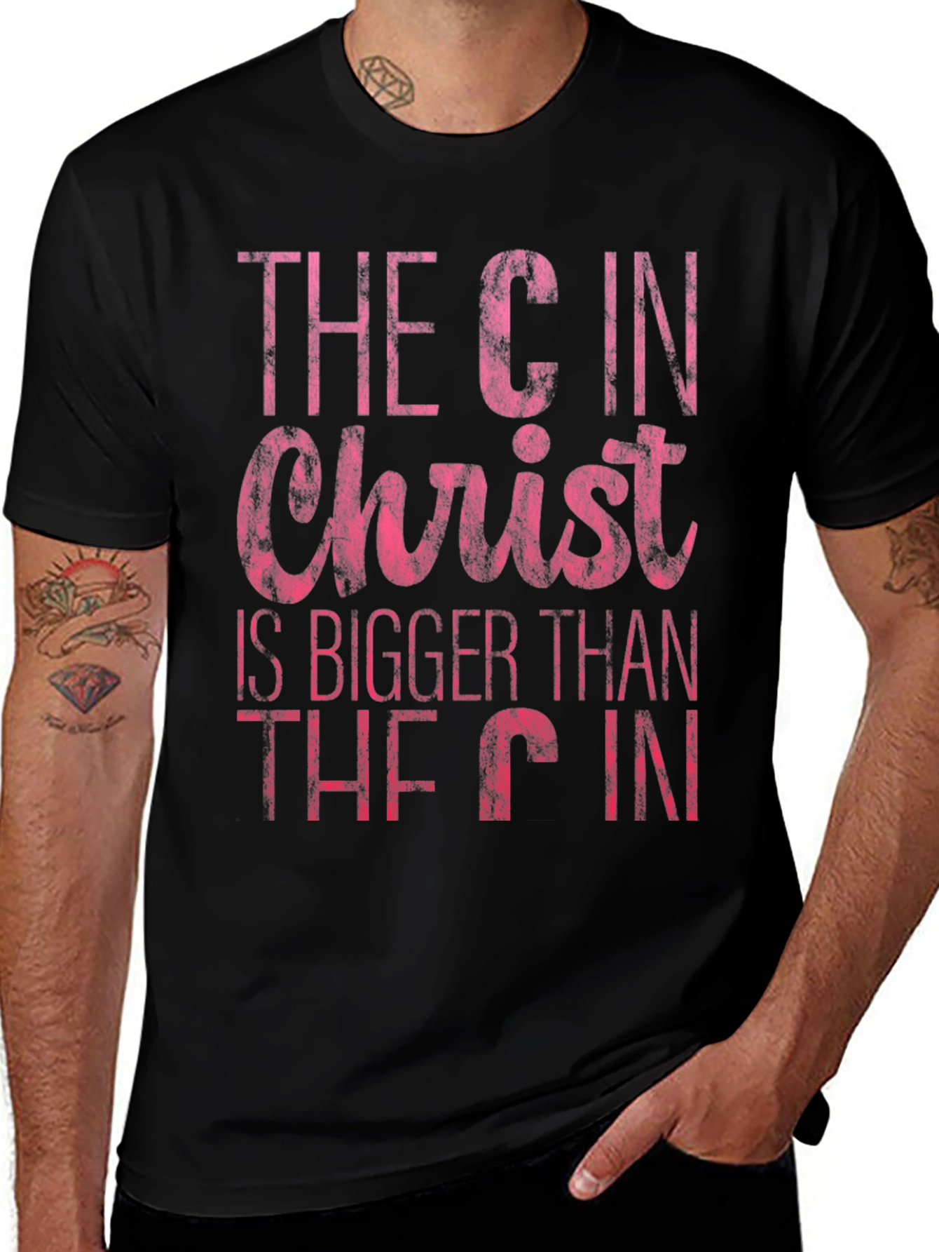The C in Christ T-Shirt, Christian Faith Tee