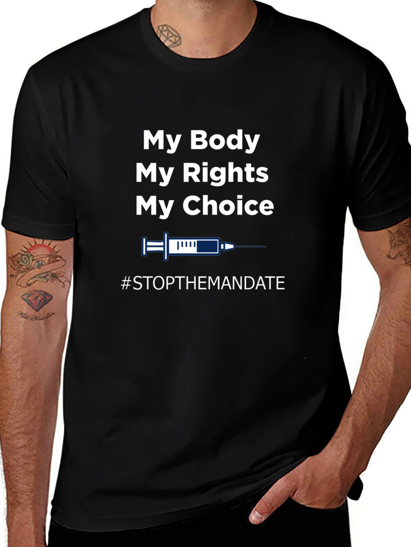 Variant 25 of My Body My Choice T-Shirt - Stop The Mandate