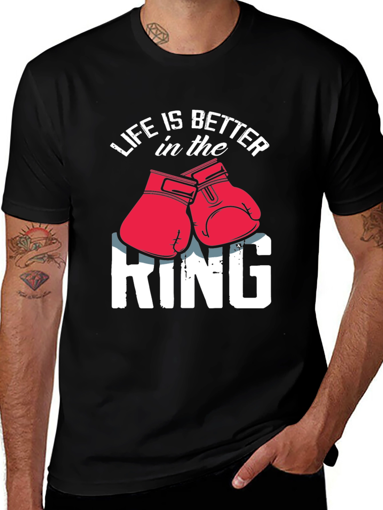 Variant 5 of Life is Better in the Ring Boxing T-Shirt