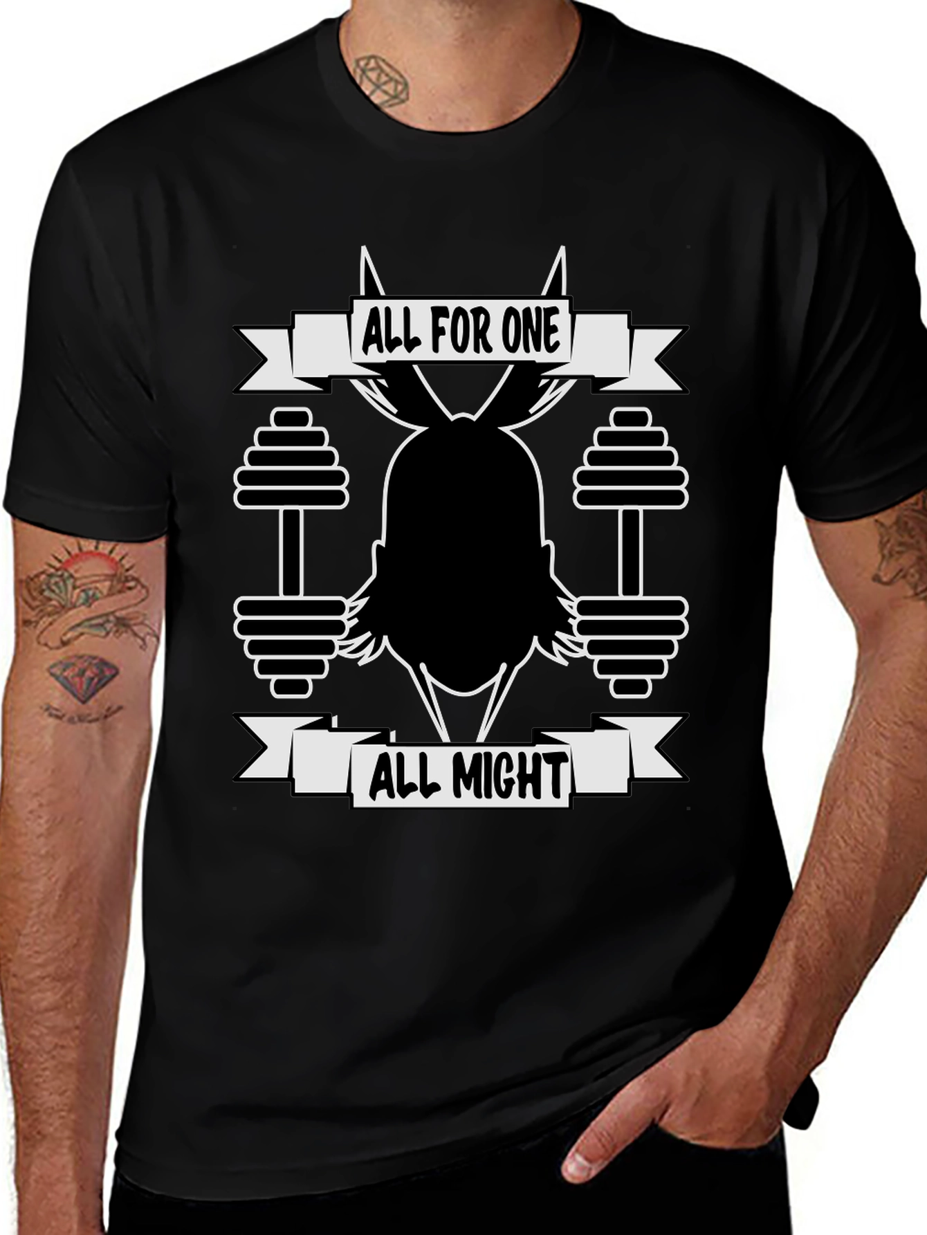 All For One All Might T-Shirt - Gym Motivation Apparel