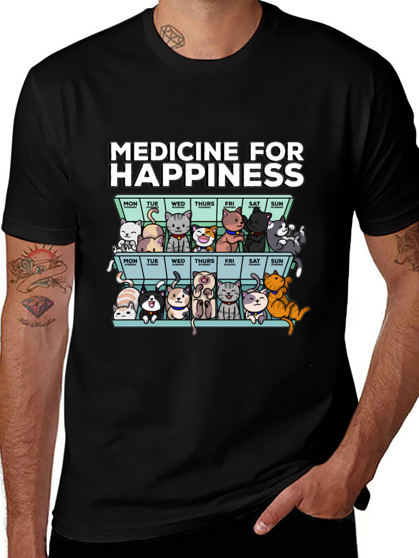 Variant 3 of Medicine for Happiness Cats T-Shirt