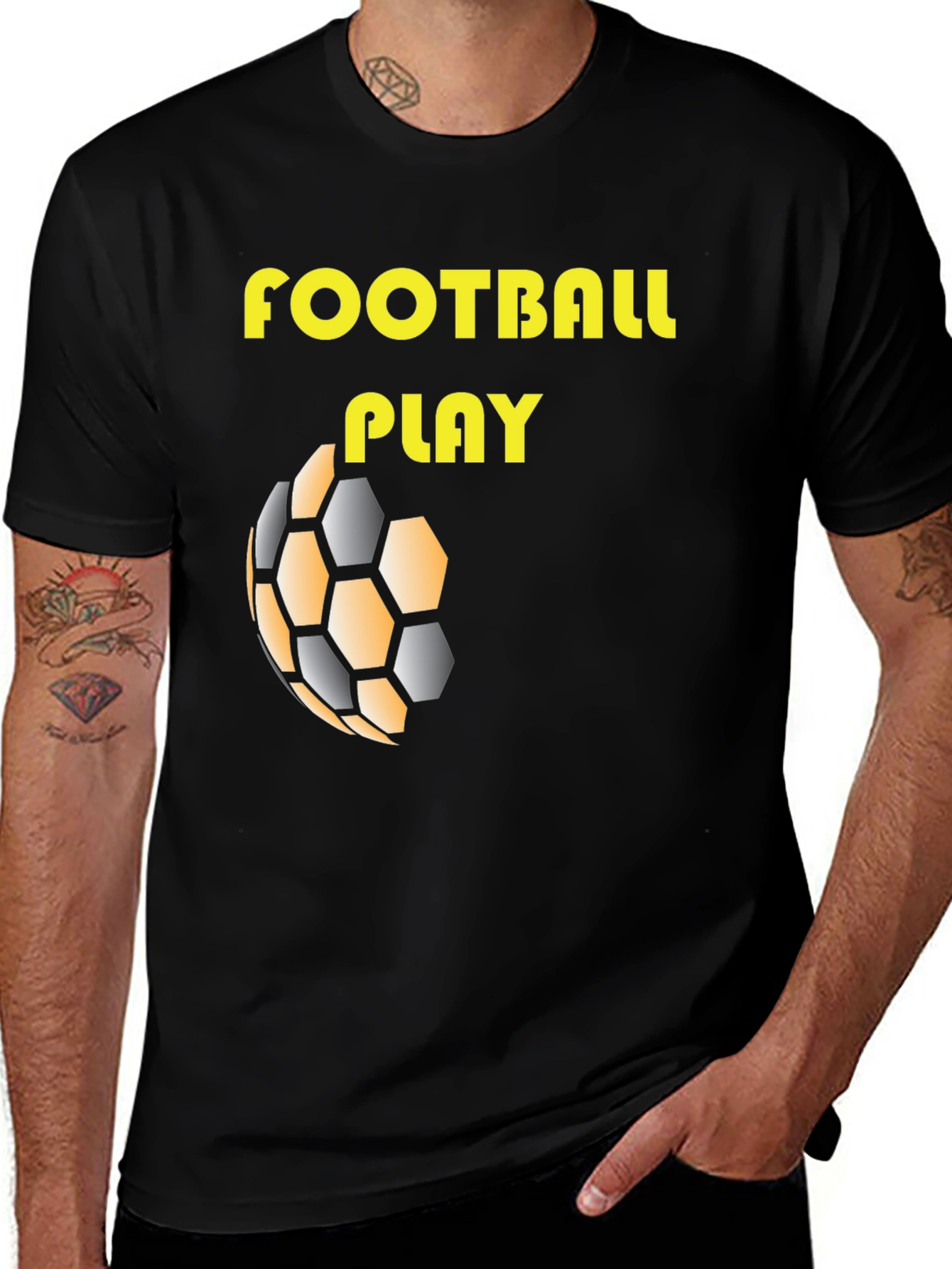 Variant 10 of Football Play Black T-Shirt