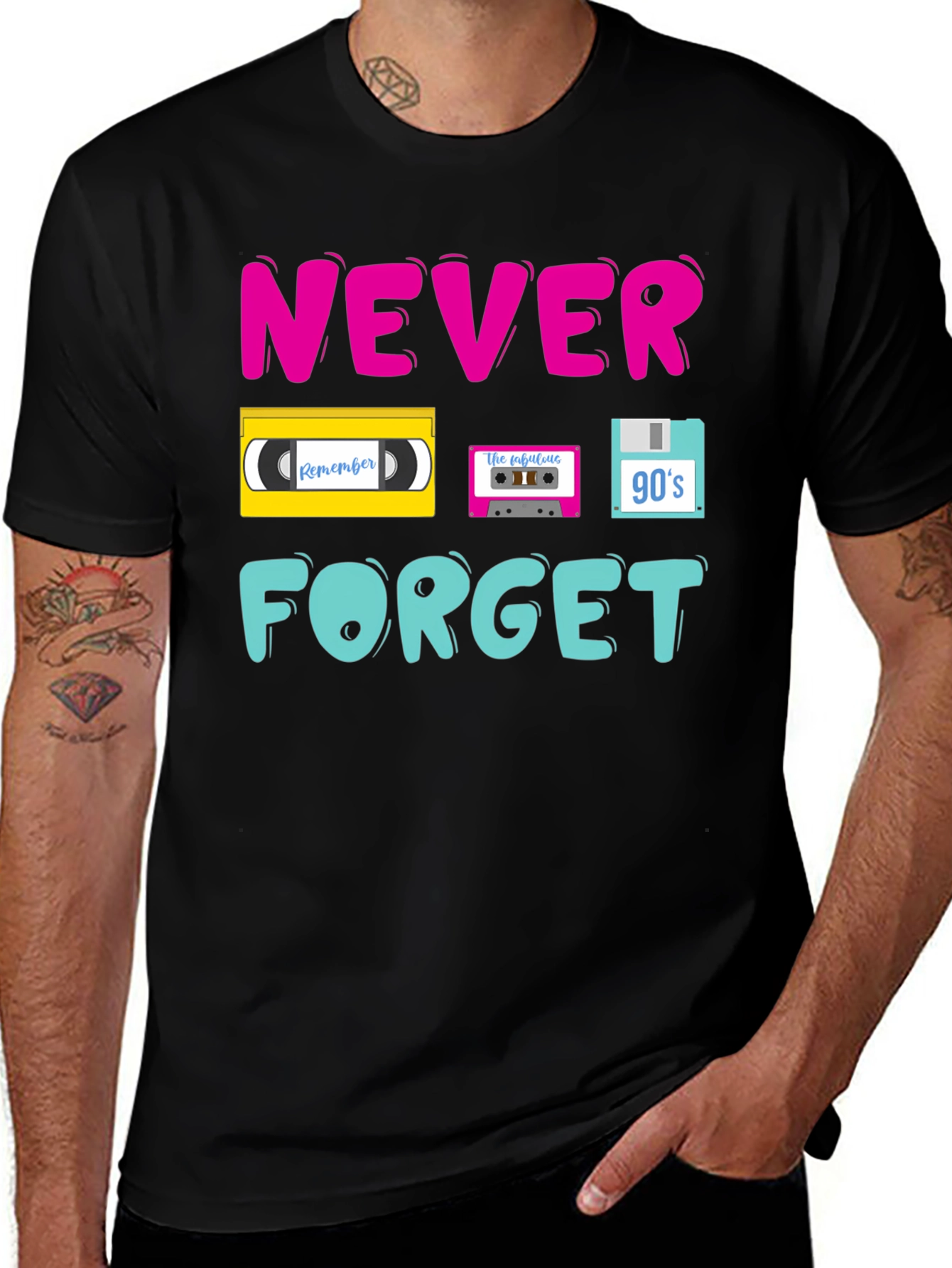 Variant 15 of Retro 90s Never Forget T-Shirt