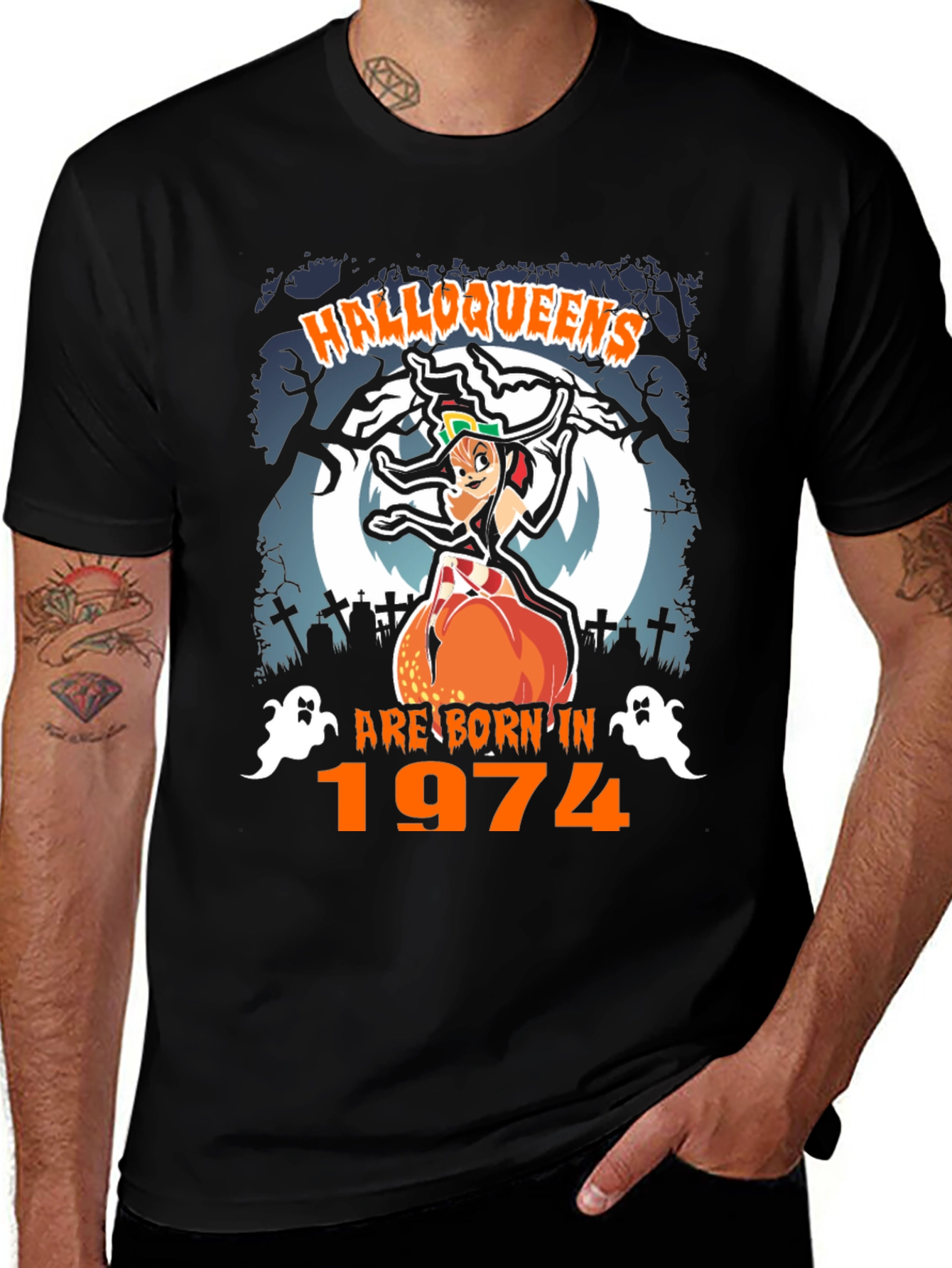 Halloqueens Born in 1974 Halloween T-Shirt