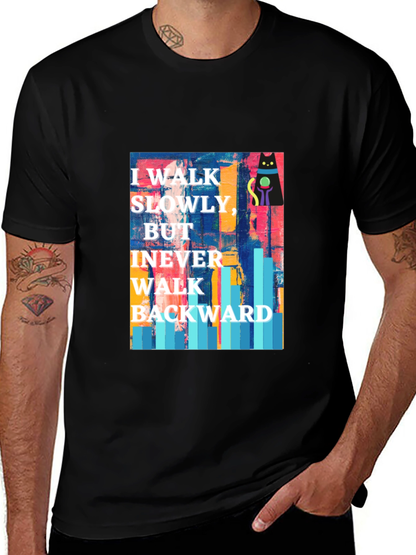 Variant 15 of Abstract Cat Motivational T-Shirt