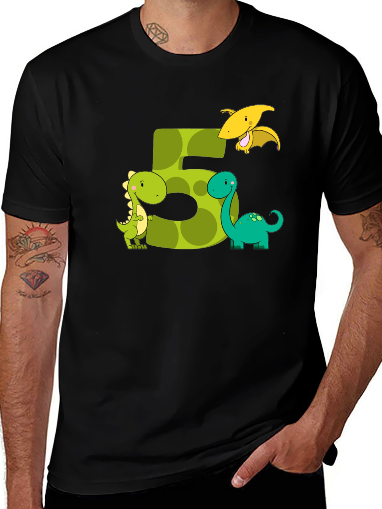 Dinosaur Birthday Number 5 T-Shirt