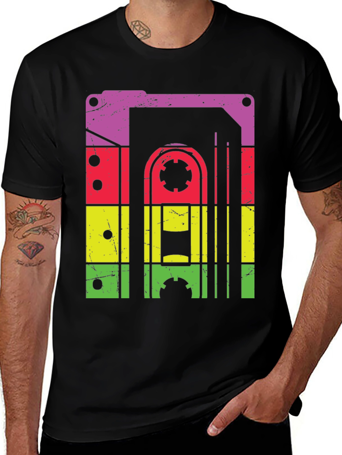 Variant 16 of Retro Cassette Tape T-Shirt - Vintage Music Lover Tee