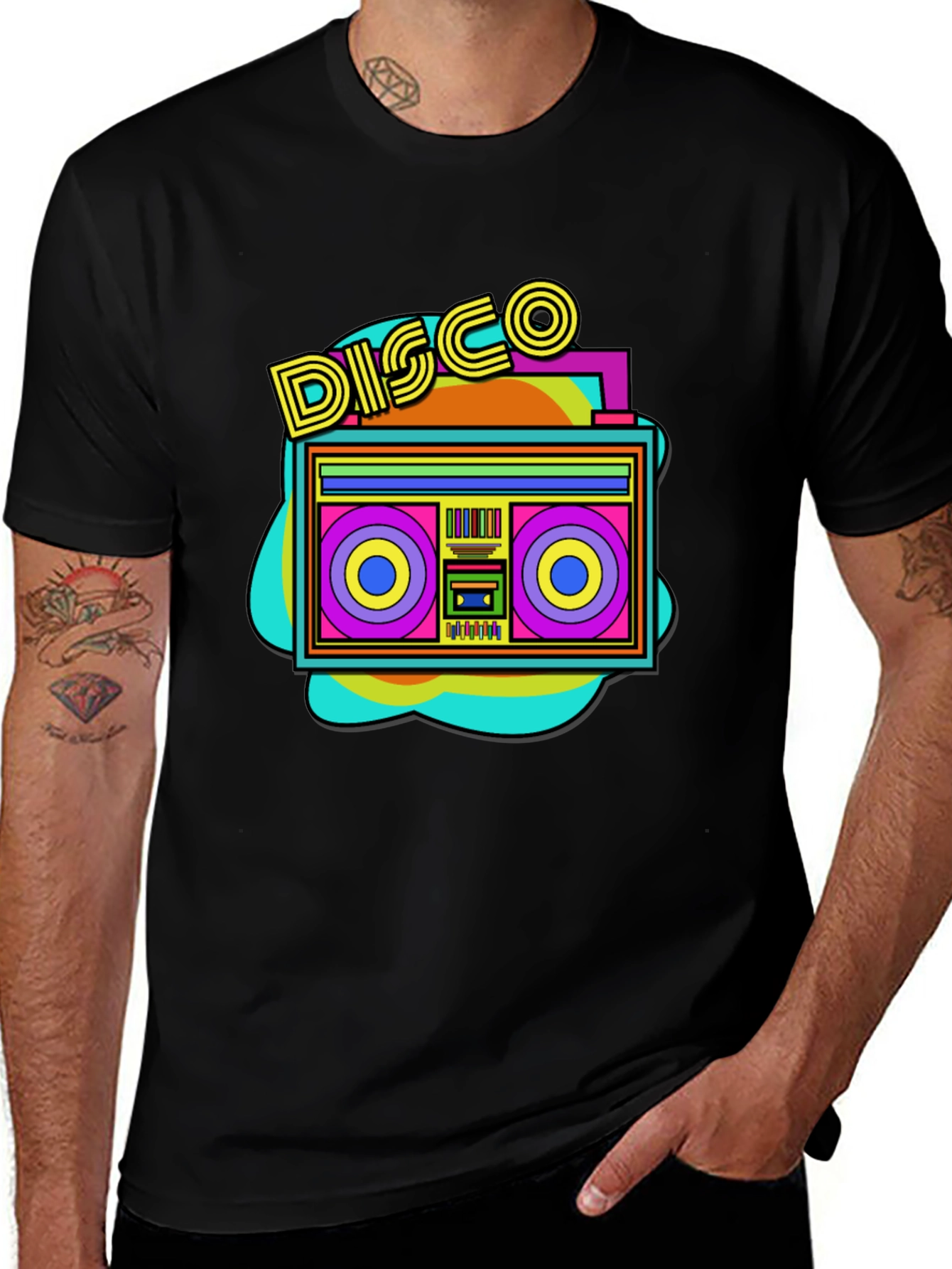 Variant 6 of Retro Disco Boombox T-Shirt - Vintage 80s Style