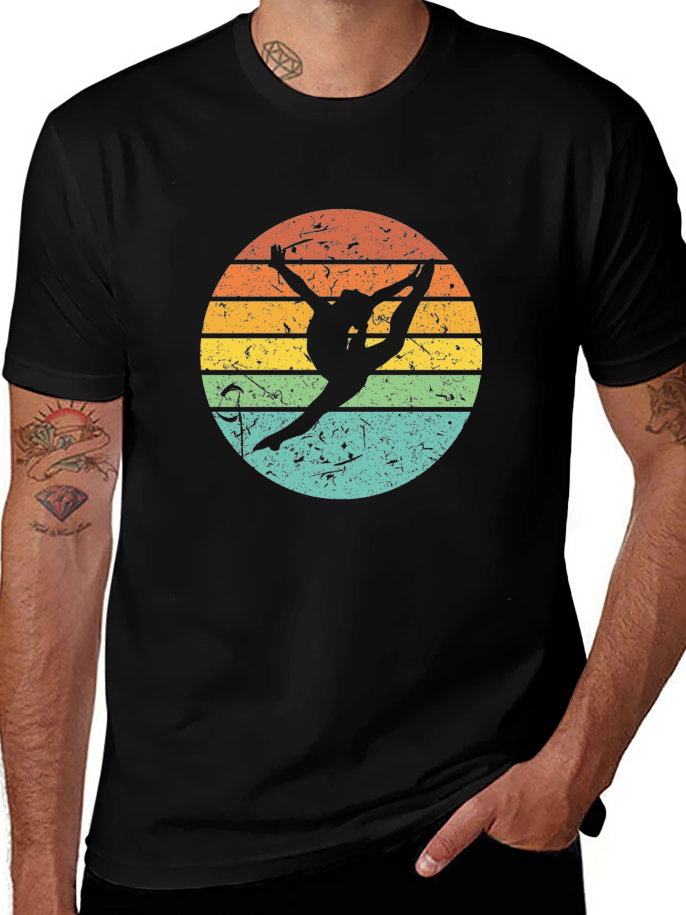 Variant 9 of Gymnast Silhouette Retro T-Shirt