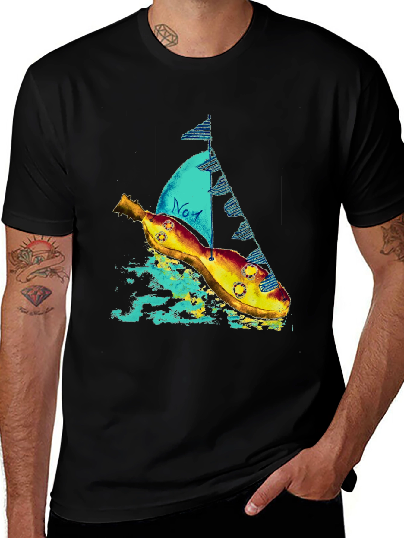 Variant 10 of Banana Sailboat Graphic Tee - Quirky Style