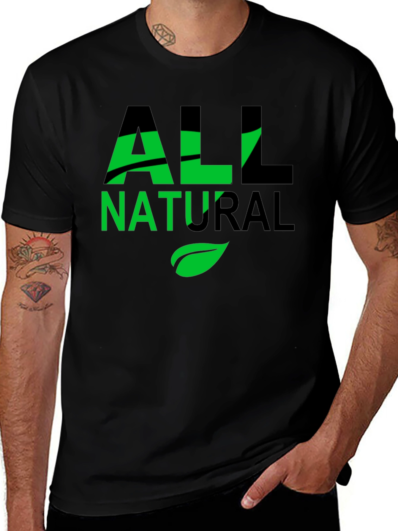 Variant 10 of All Natural Black T-Shirt