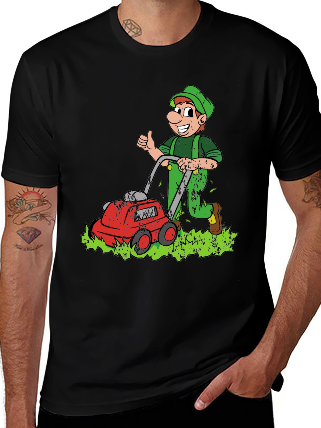 Variant 18 of Lawn Mower Man Cartoon Graphic T-Shirt