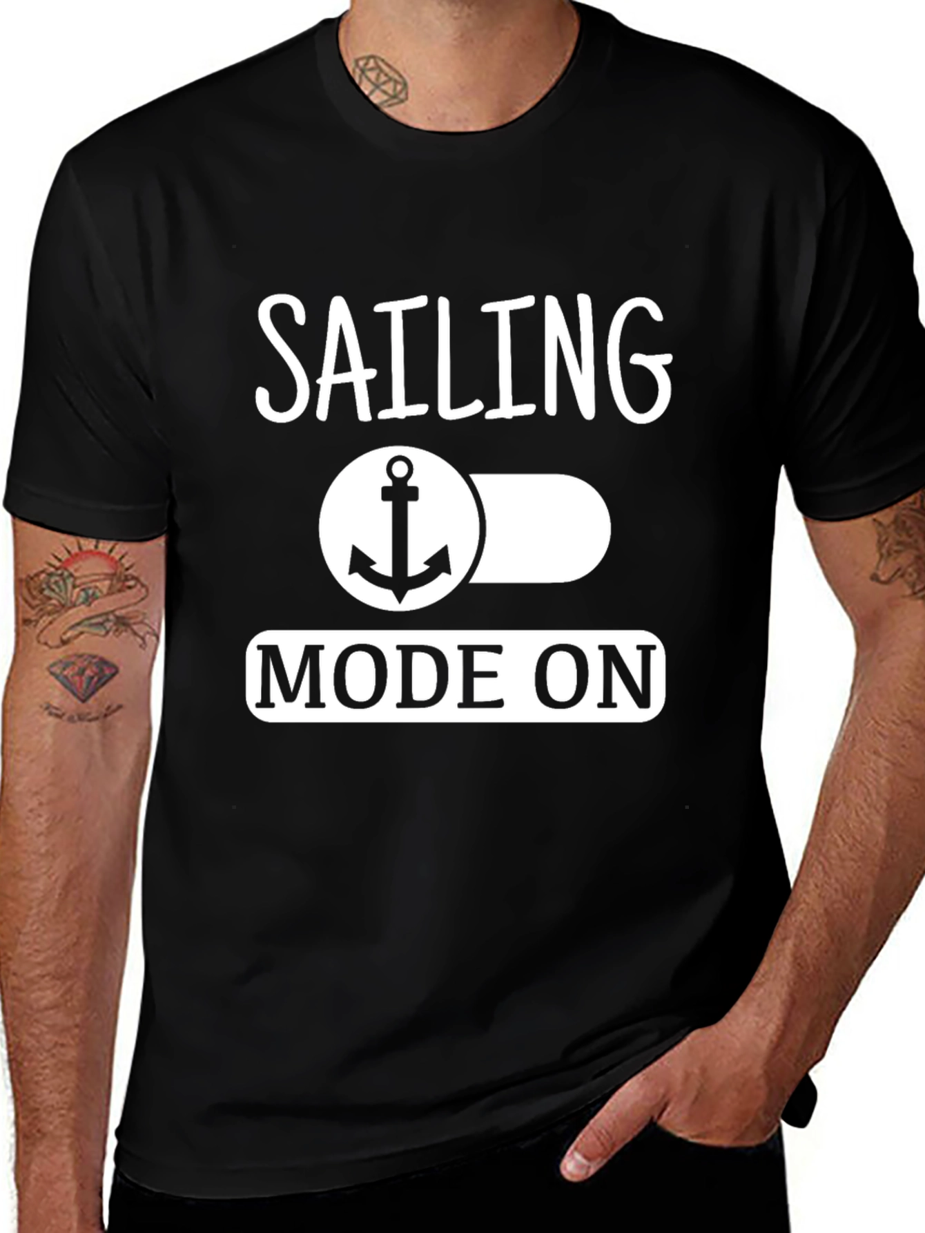 Variant 3 of Sailing Mode On Graphic T-Shirt | Boating