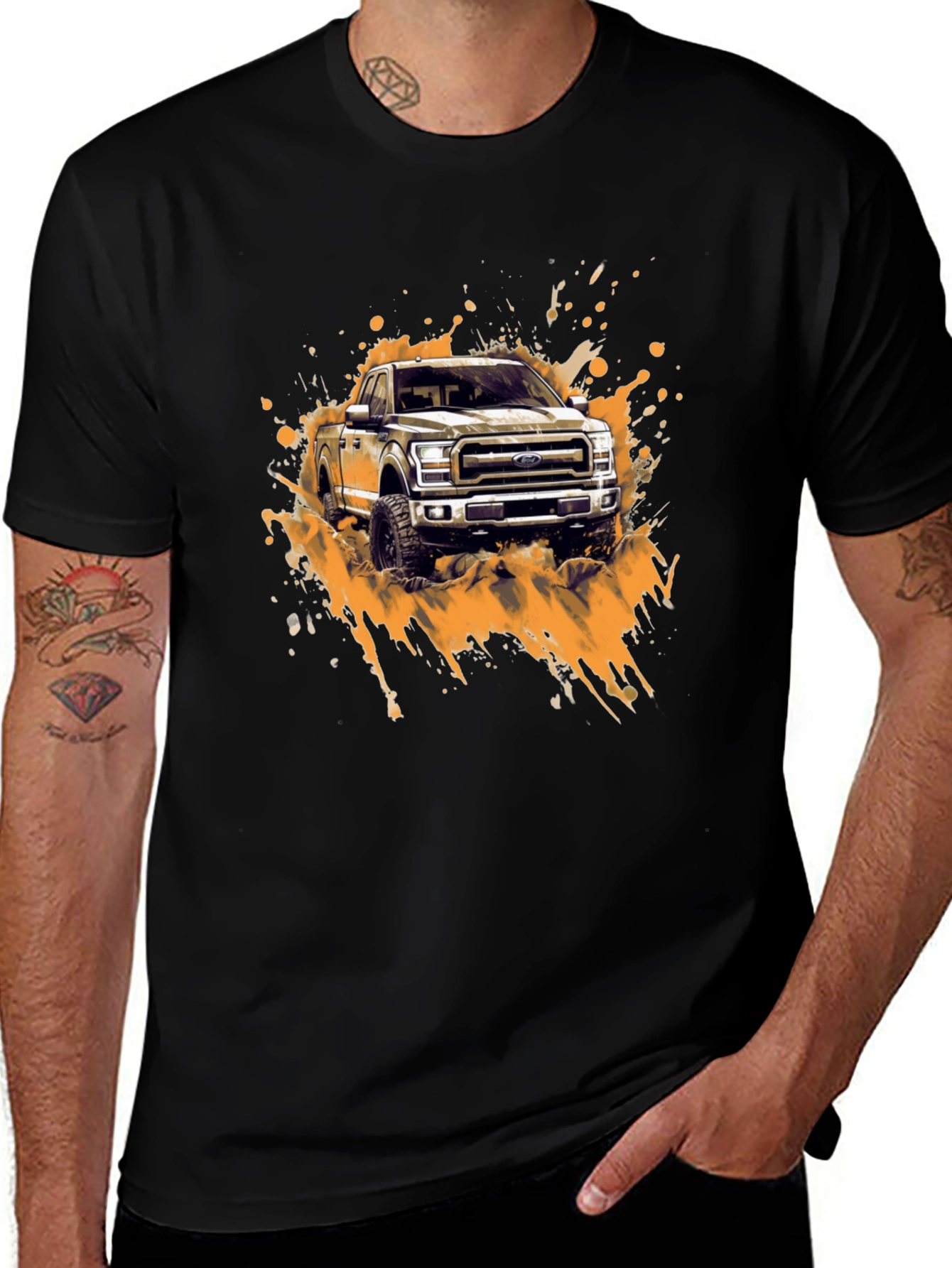Variant 21 of Truck Splash Graphic Tee - Off-Road Adventure Style