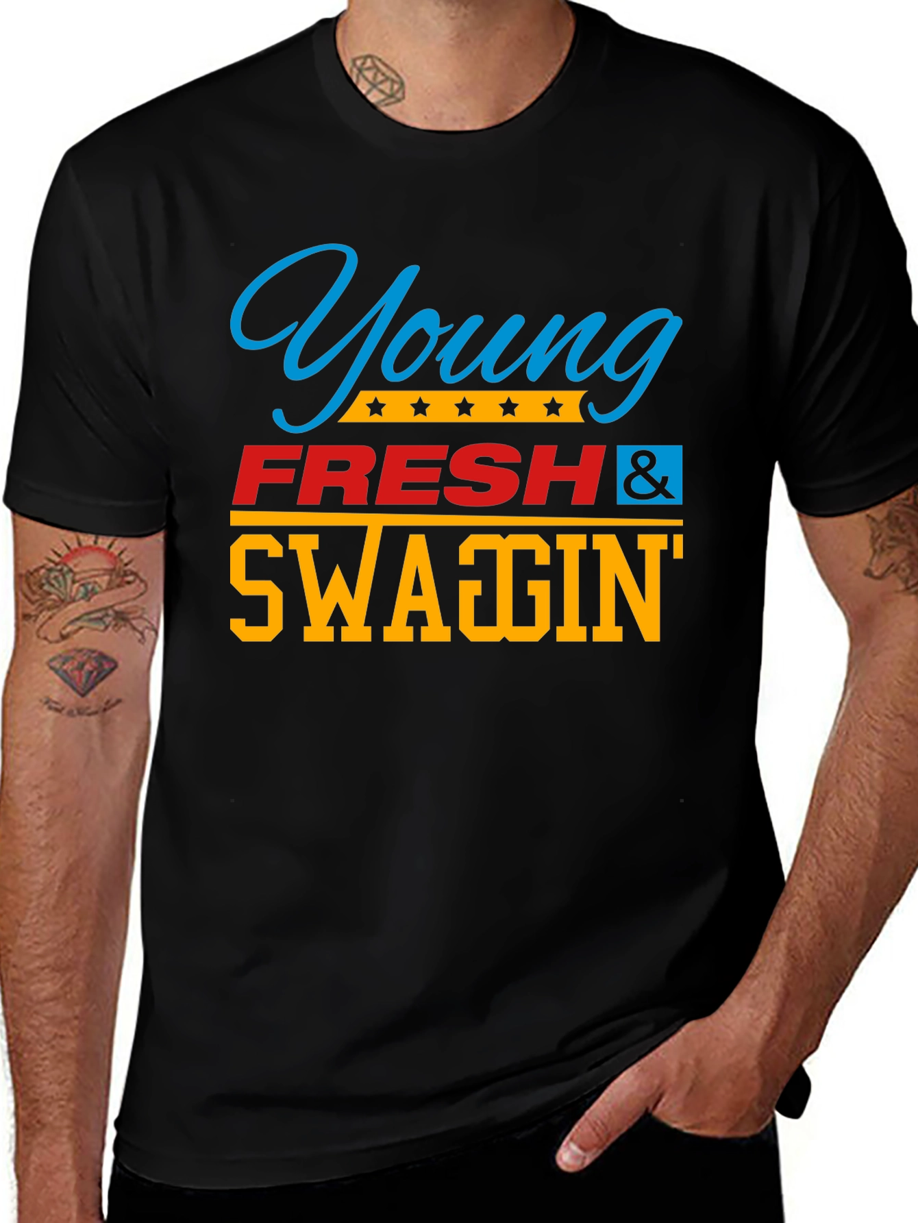 Variant 29 of Young Fresh & Swaggin' Graphic T-Shirt