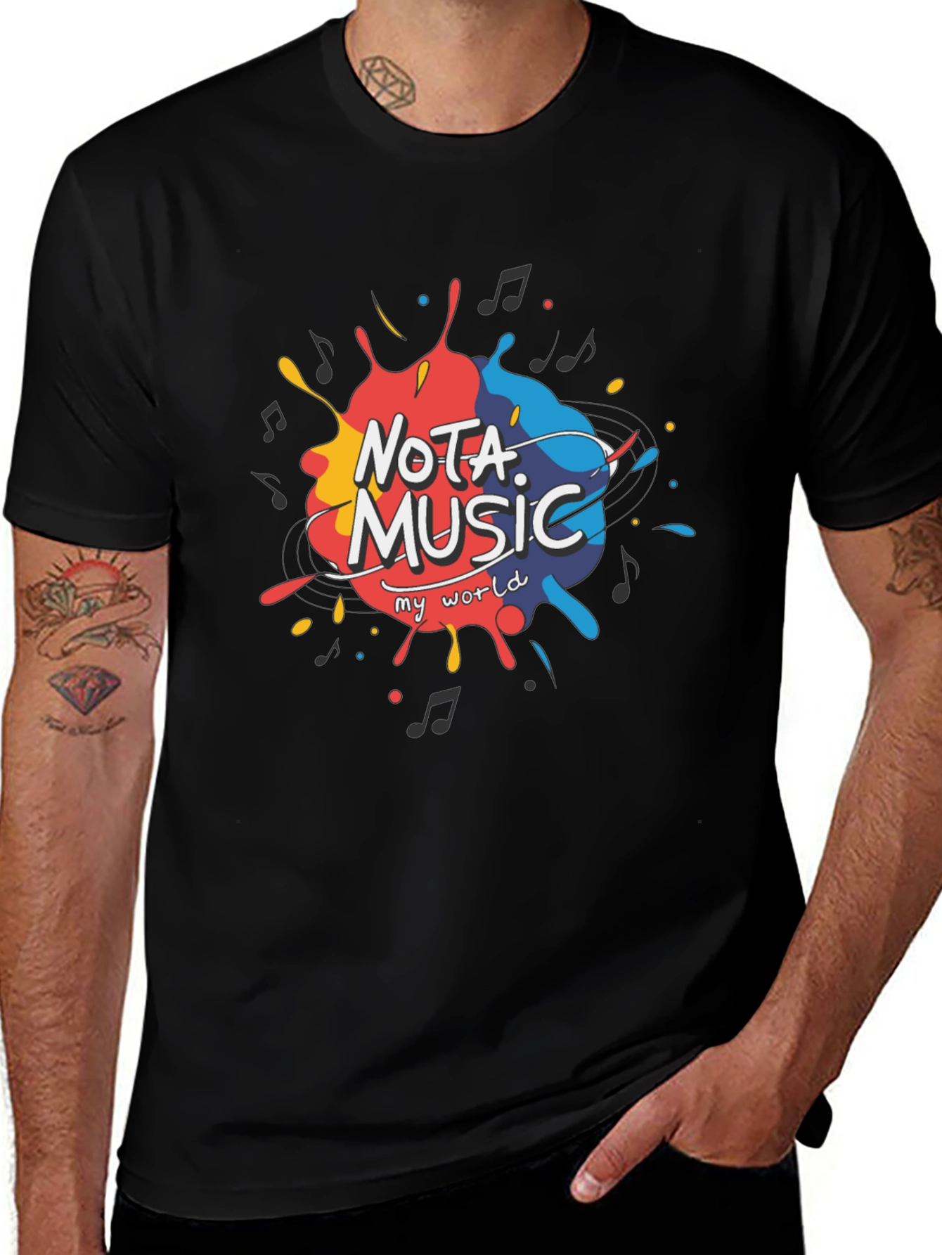 Variant 7 of Nota Music Tee - Vibrant Design, Soft Fabric