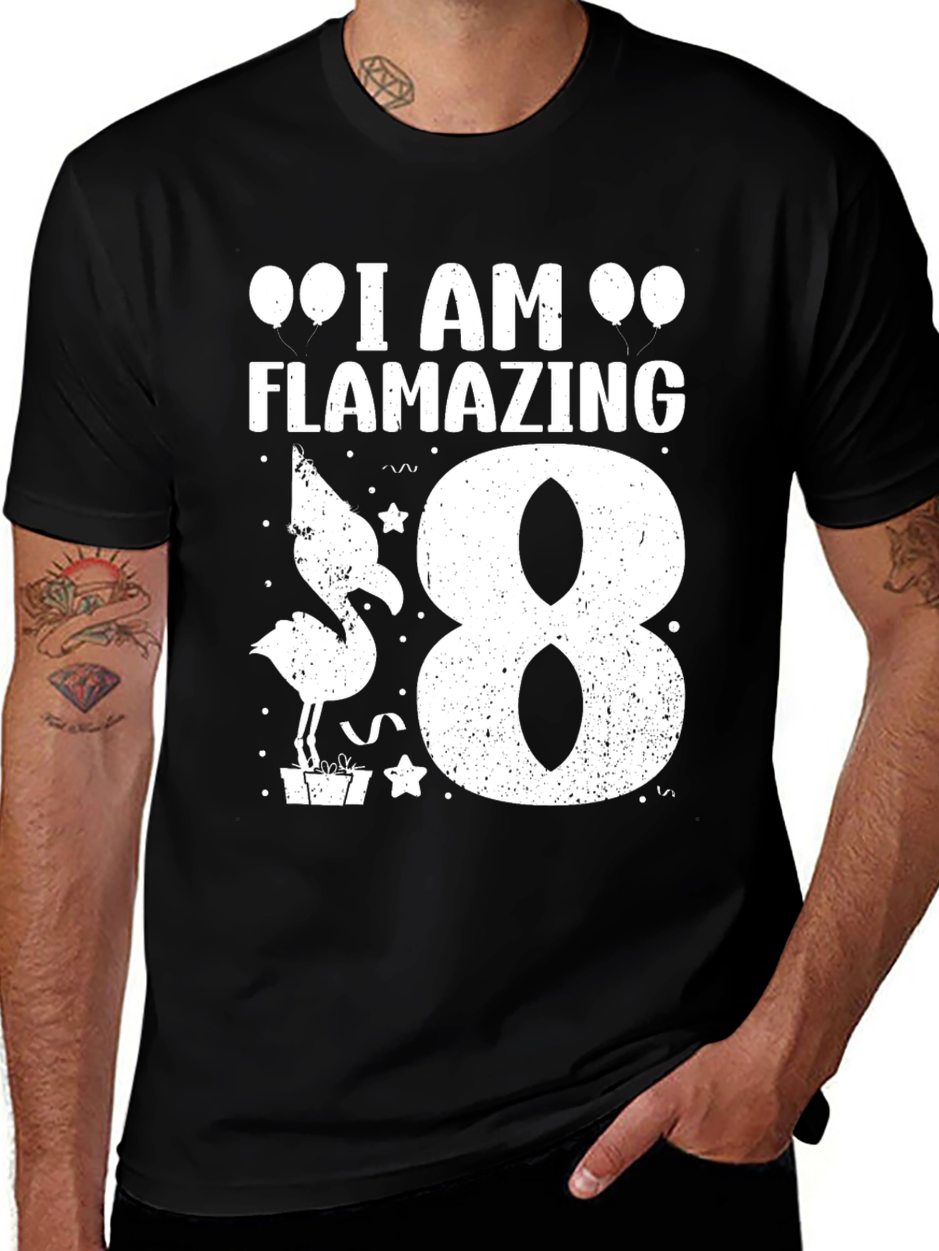 Variant 7 of Flamazing 8th Birthday T-Shirt