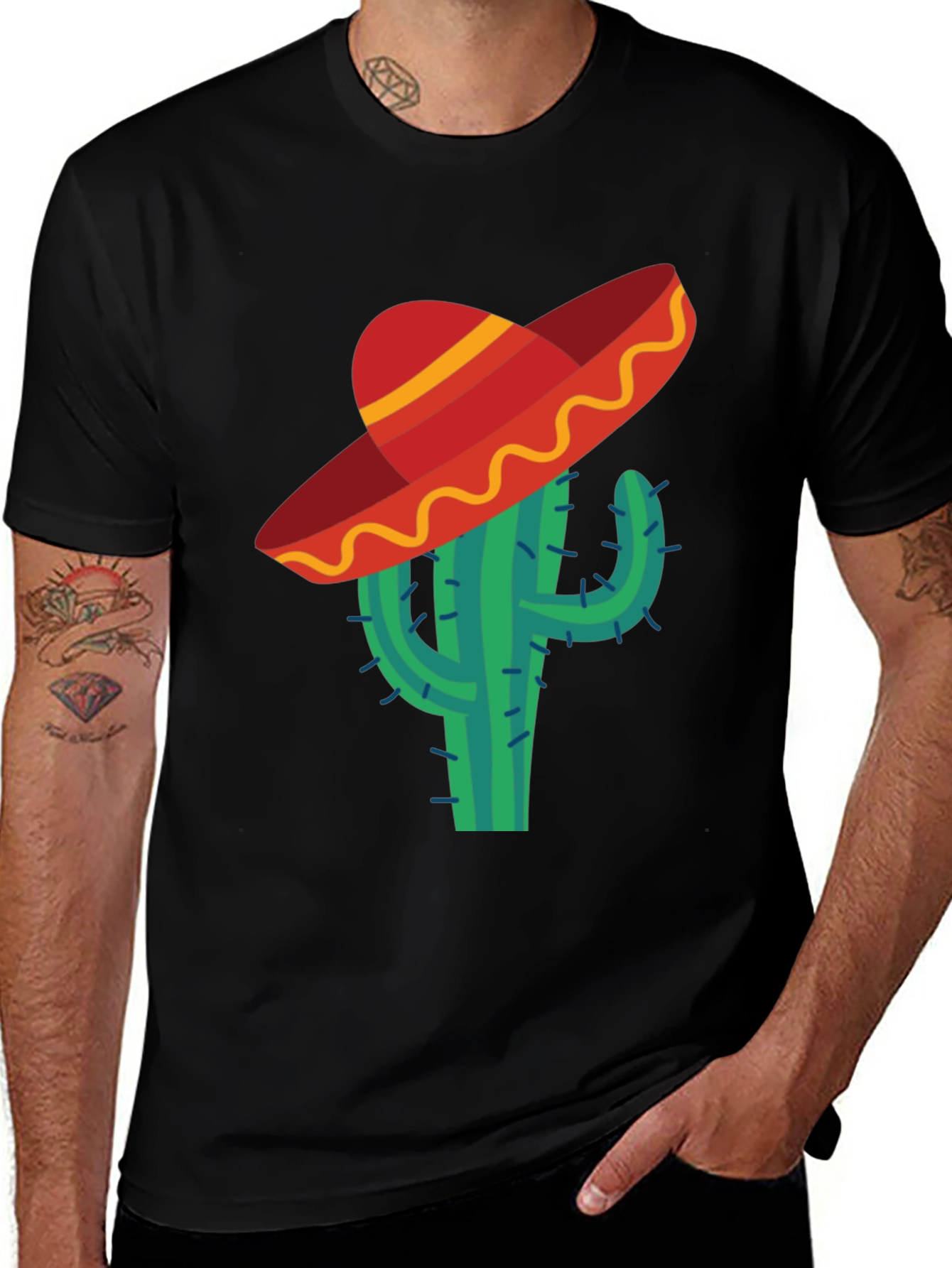 Variant 8 of Cactus Sombrero Tee - Novelty Men's T-Shirt