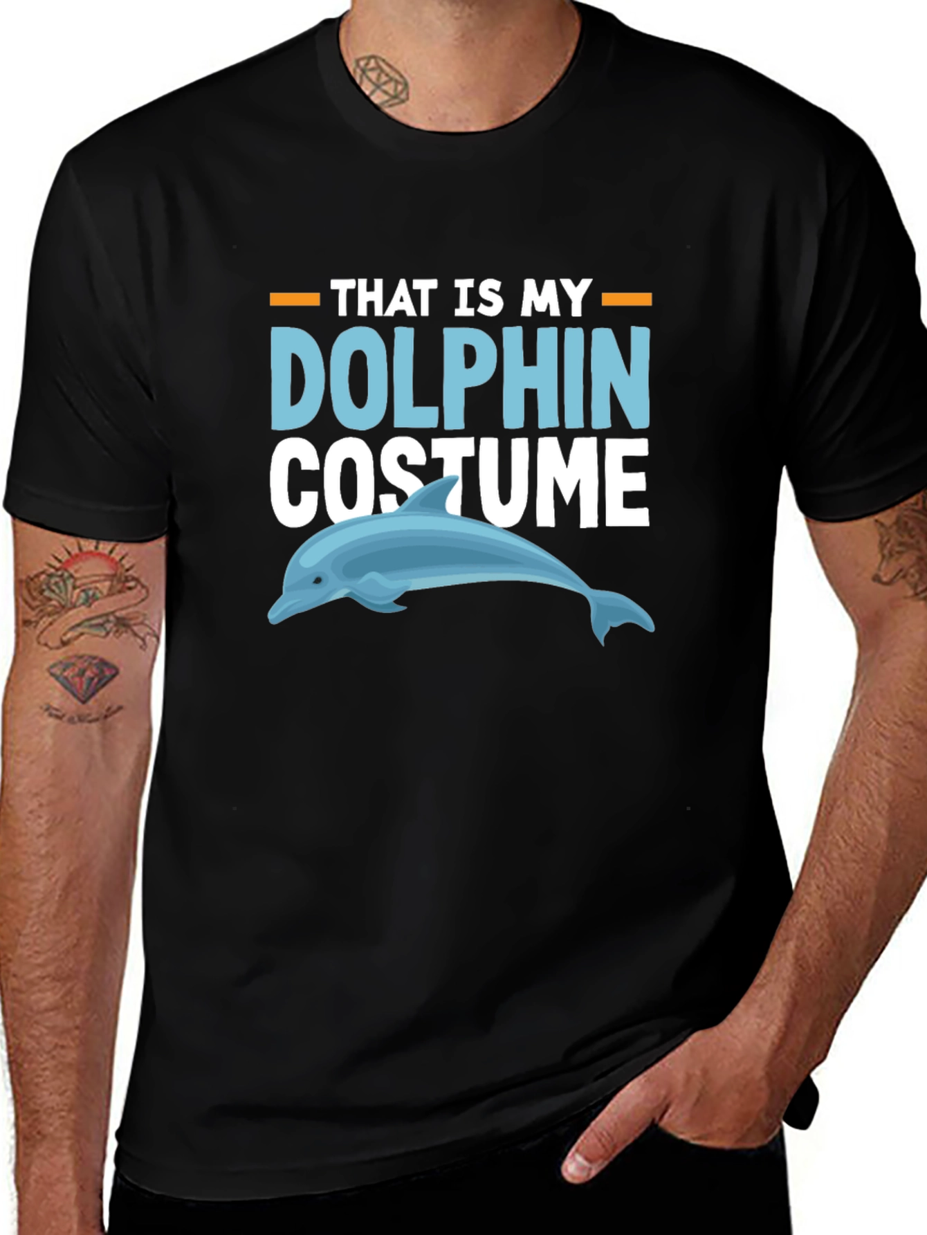 Variant 5 of Dolphin Costume T-Shirt Funny Graphic Tee