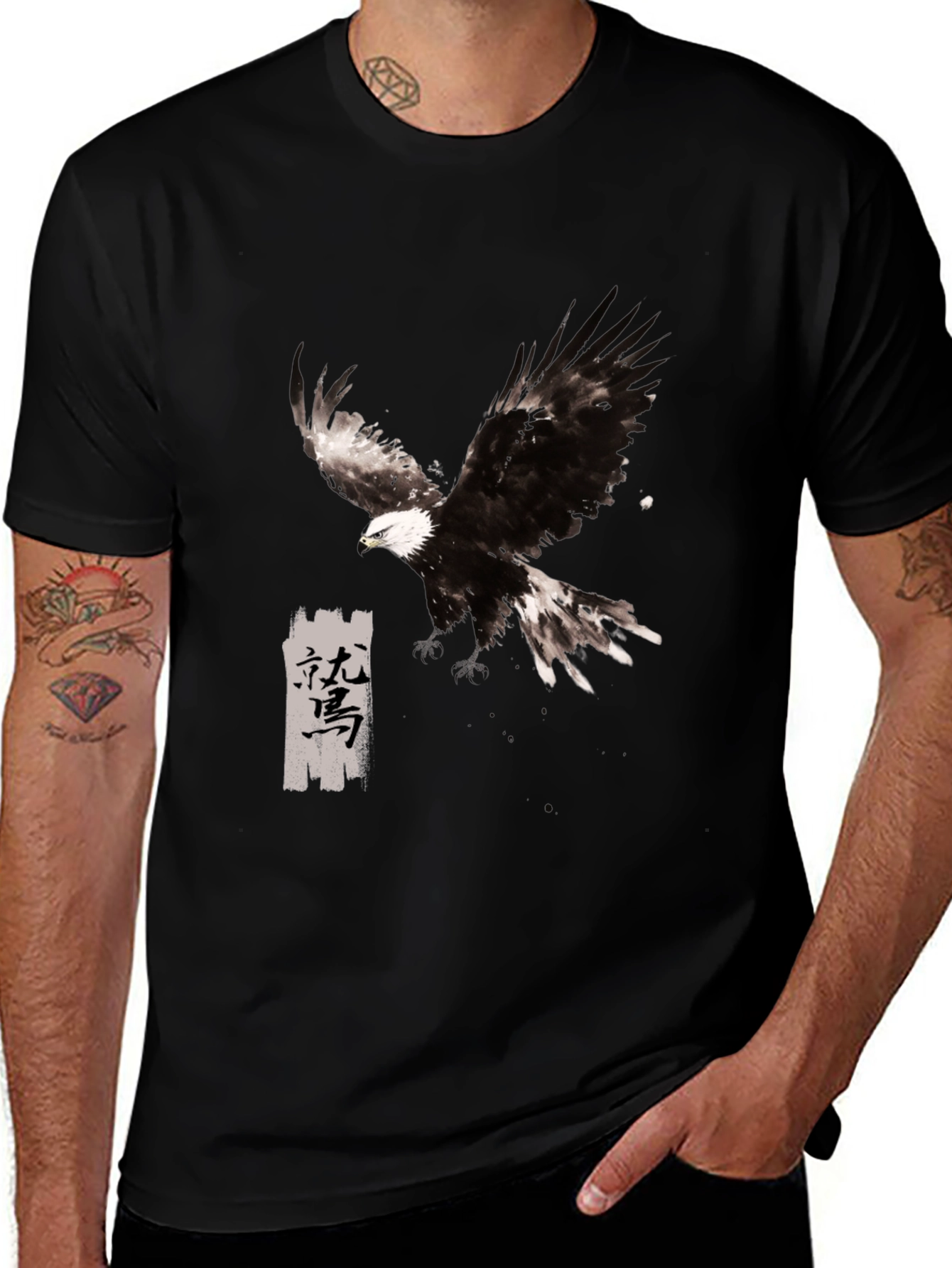 Variant 24 of Eagle Graphic Black T-Shirt