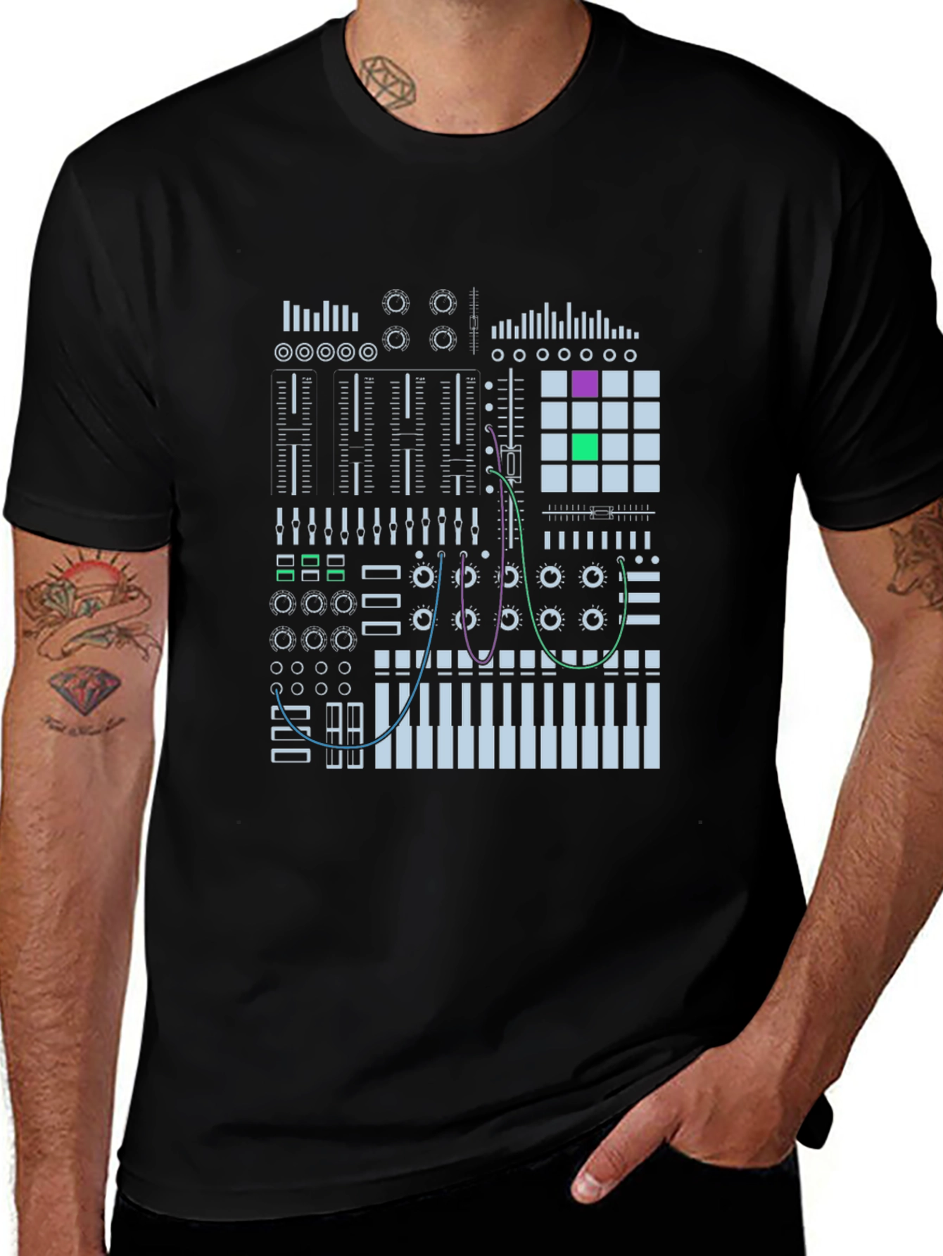 Synthesizer Graphic T-Shirt - Music Producer Tee